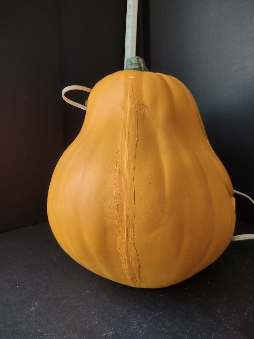 Large 12" Vintage Jack-O'-Lantern Foam Blow Mold Lighted Pumpkin (lot 3014j)