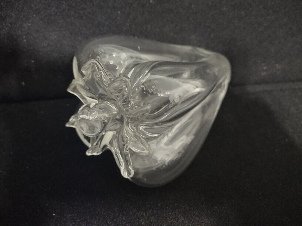 Clear Glass Art Pepper Decoration