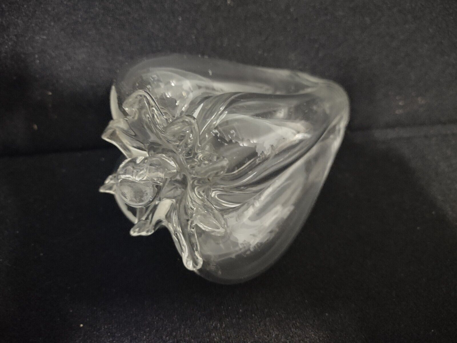 Clear Glass Art Pepper Decoration
