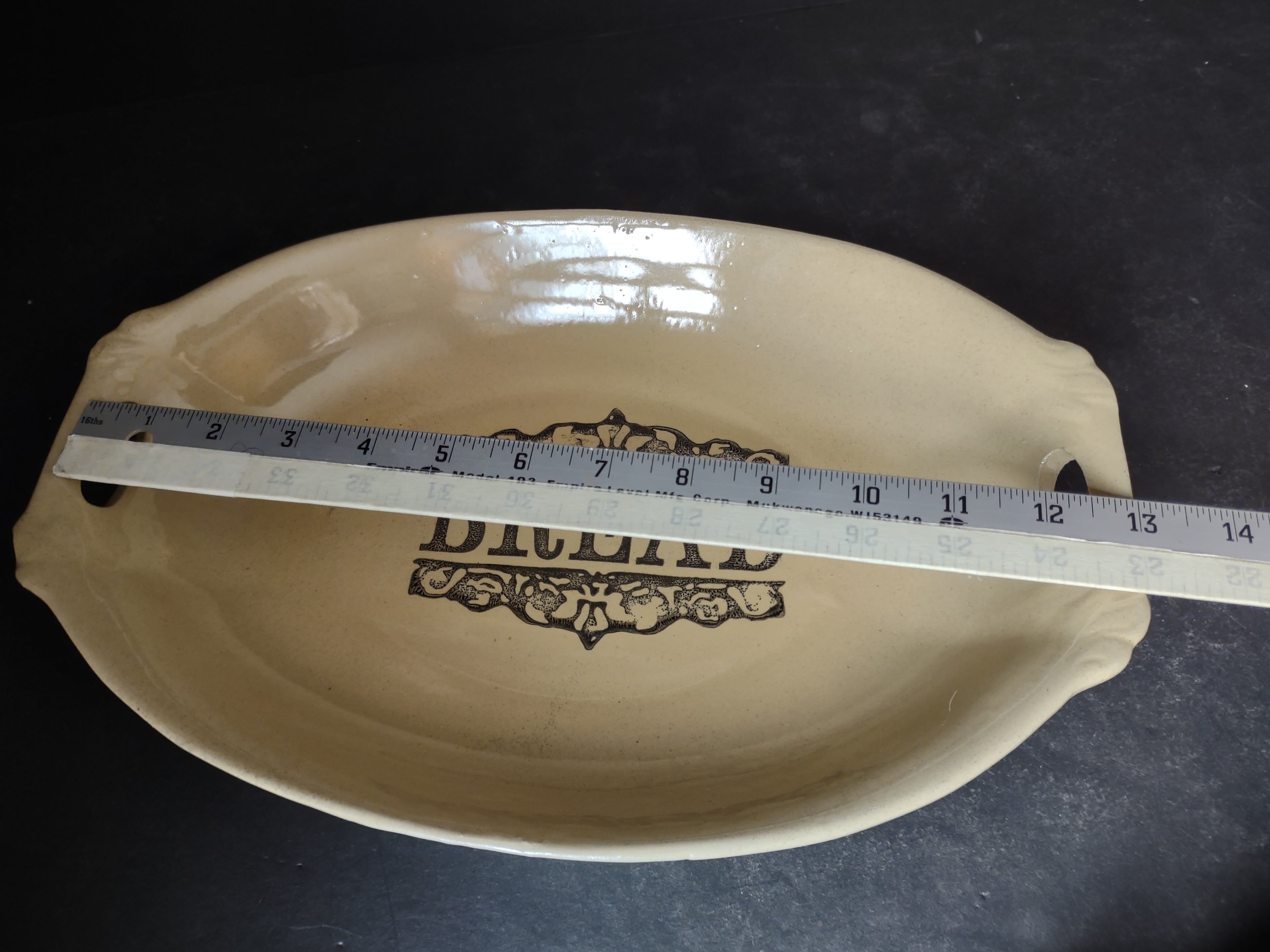 Vintage Moira Pottery Ironstone England Bread Tray Platter Small CHIP (lot 5660)