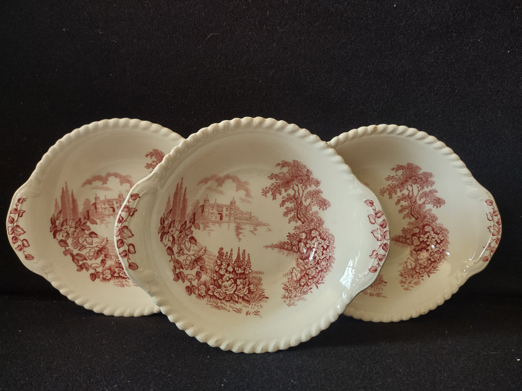 Vintage Castle On Lake Johnson Serving Cereal Bowl English Countryside (lot 5705