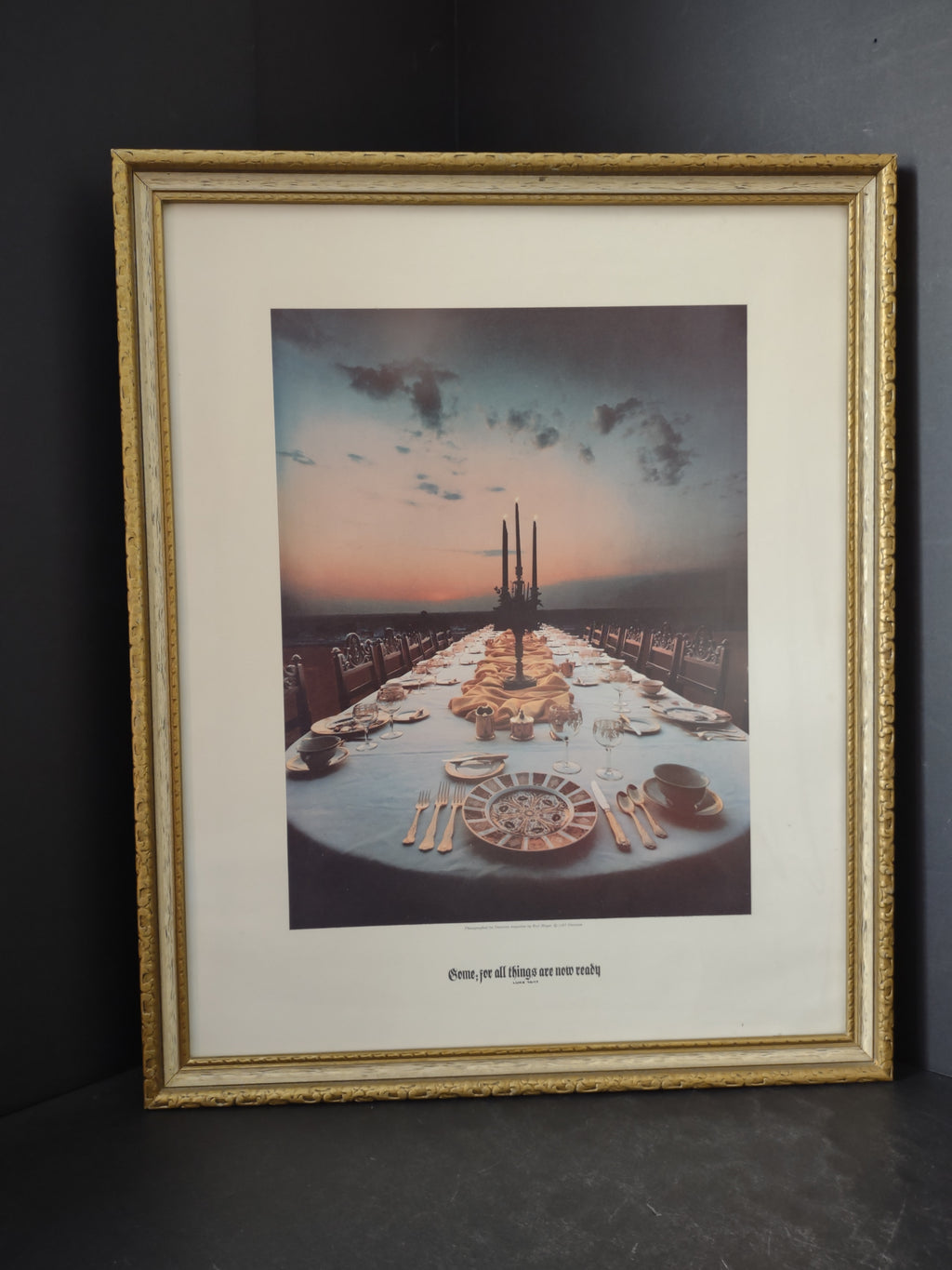 Vintage Religious Picture Come for All Things are Now Ready (lot 3462)