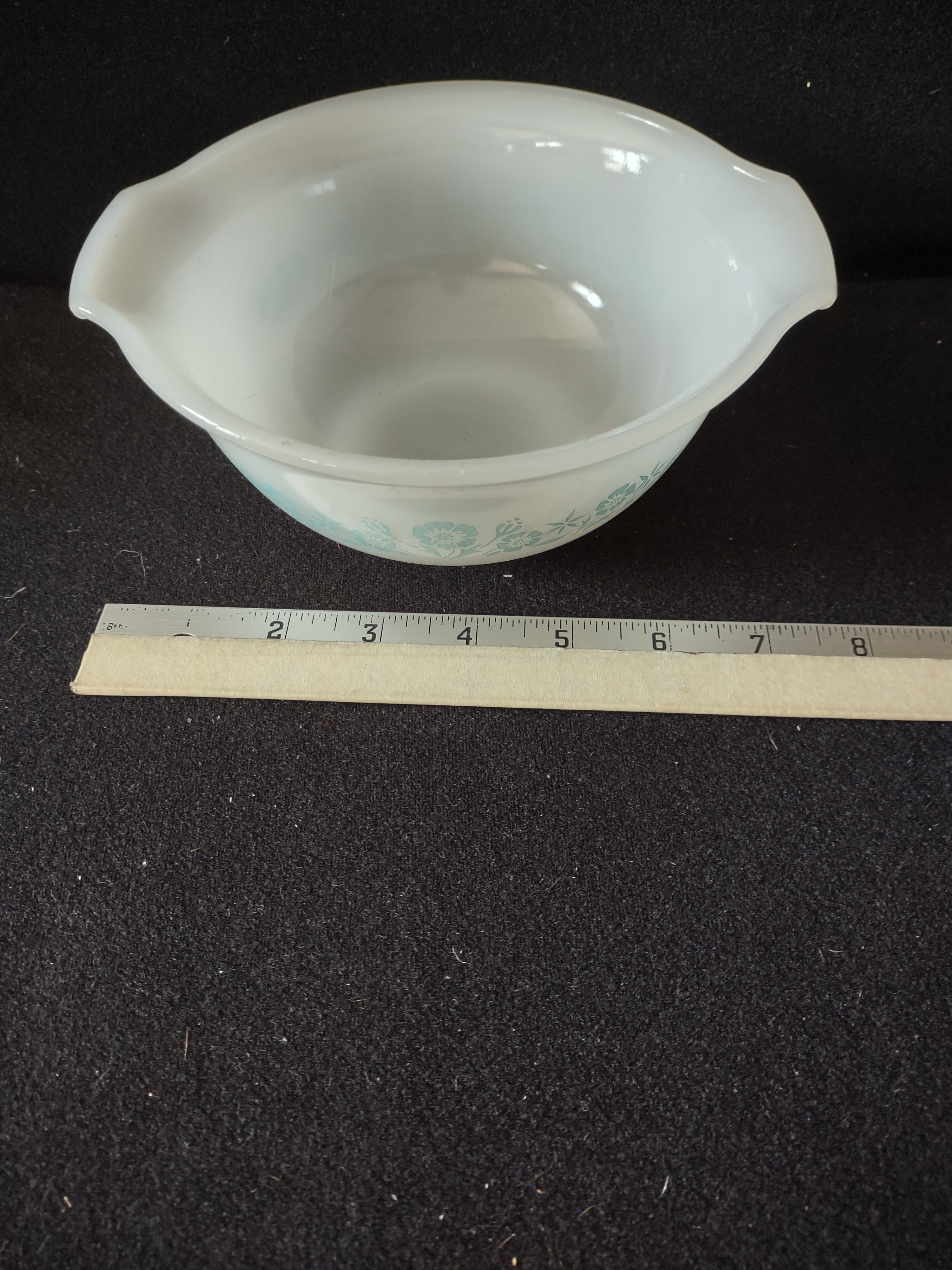 Vintage Maid Of Honor 1.5 Pt Cinderella Mixing Bowl Turquoise Floral (Lot 5312)