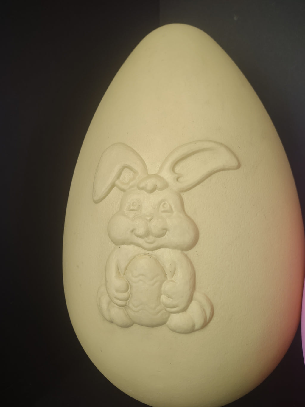 Vintage Blow Mold Easter Egg Pink Yellow 14"Bunny (lot 1476)