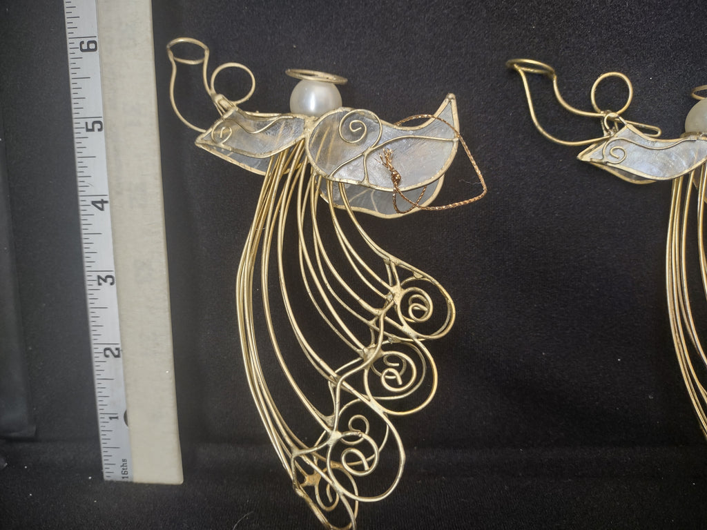 Set of 6 Wire Angels Christmas Ornament (lot 1757)