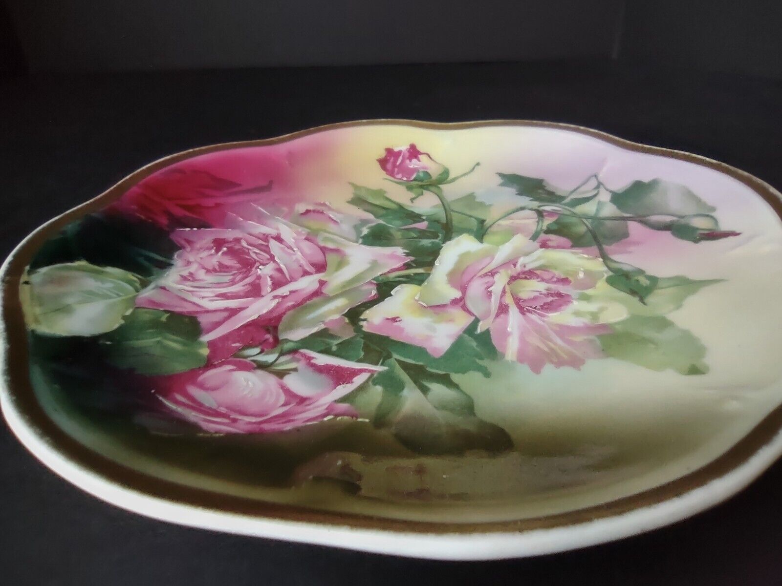 Vintage Germany Bavaria Mignon La France Pink Rose Cabinet Plate (lot 714)