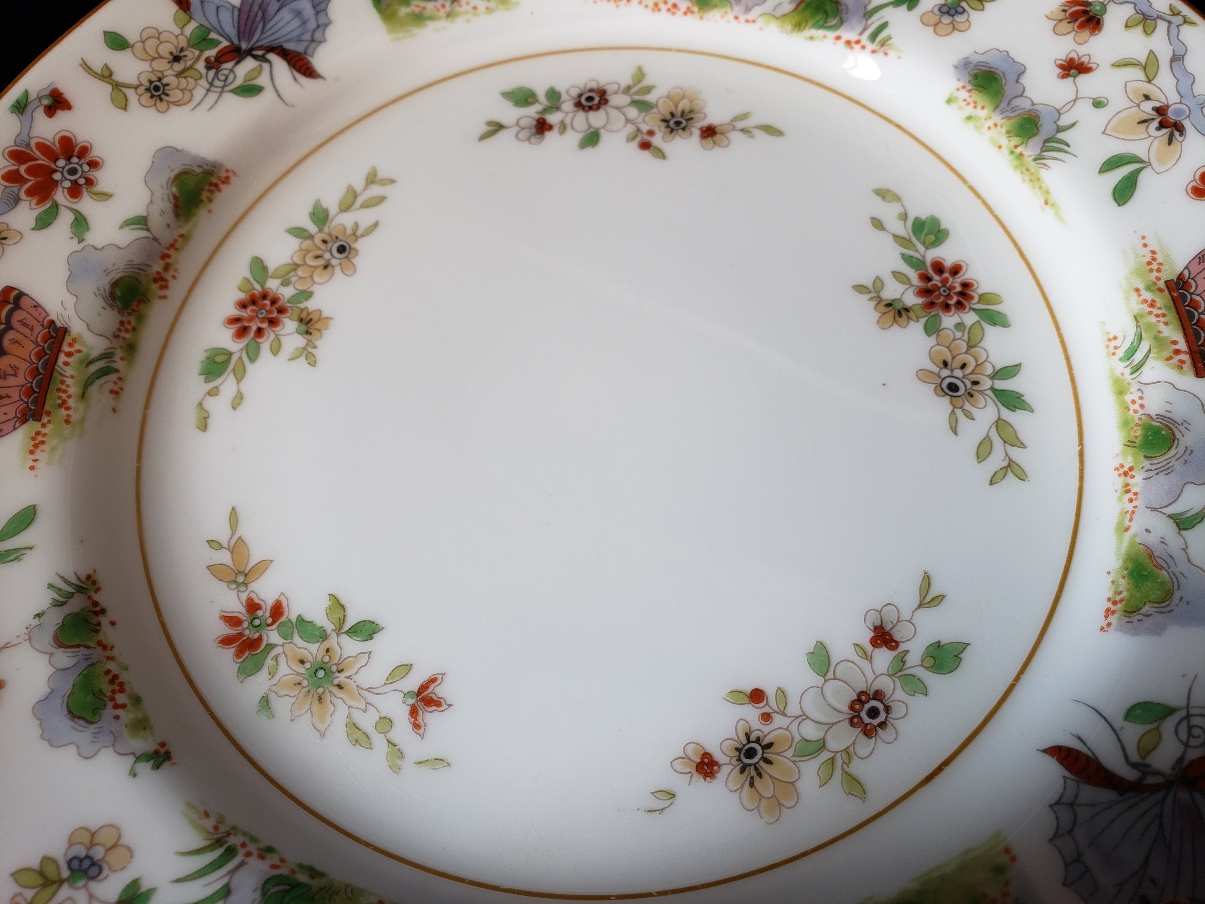 Vintage Royal Worcester Higgins Seiter Butterfly Salad Plate 8" (lot 2123)