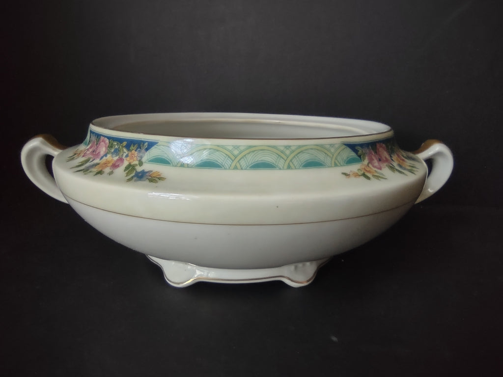 Haviland Limoges Massachusetts Round Tureen NO LID Blue Floral (lot 931)