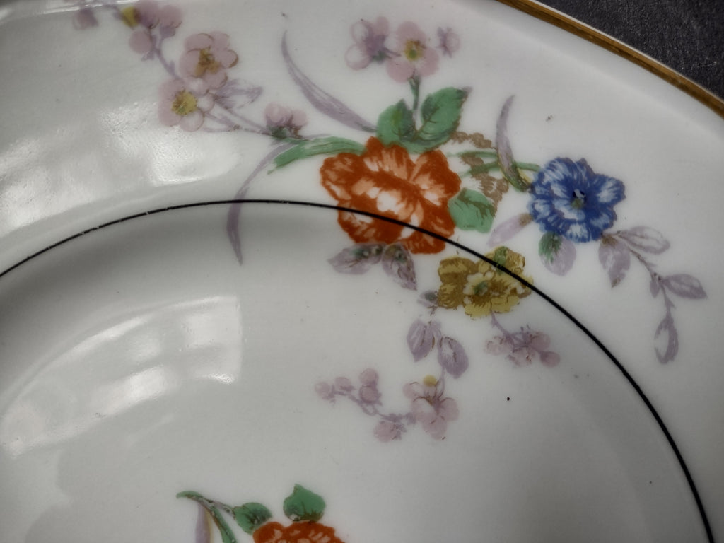 Vintage French Chic Haviland Limoges White Jewel Dessert Plate Floral (lot 804)