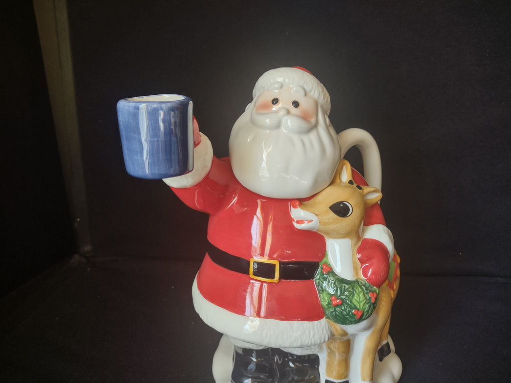 Christmas Santa Rudolph Teapot Lenox (lot 1568)