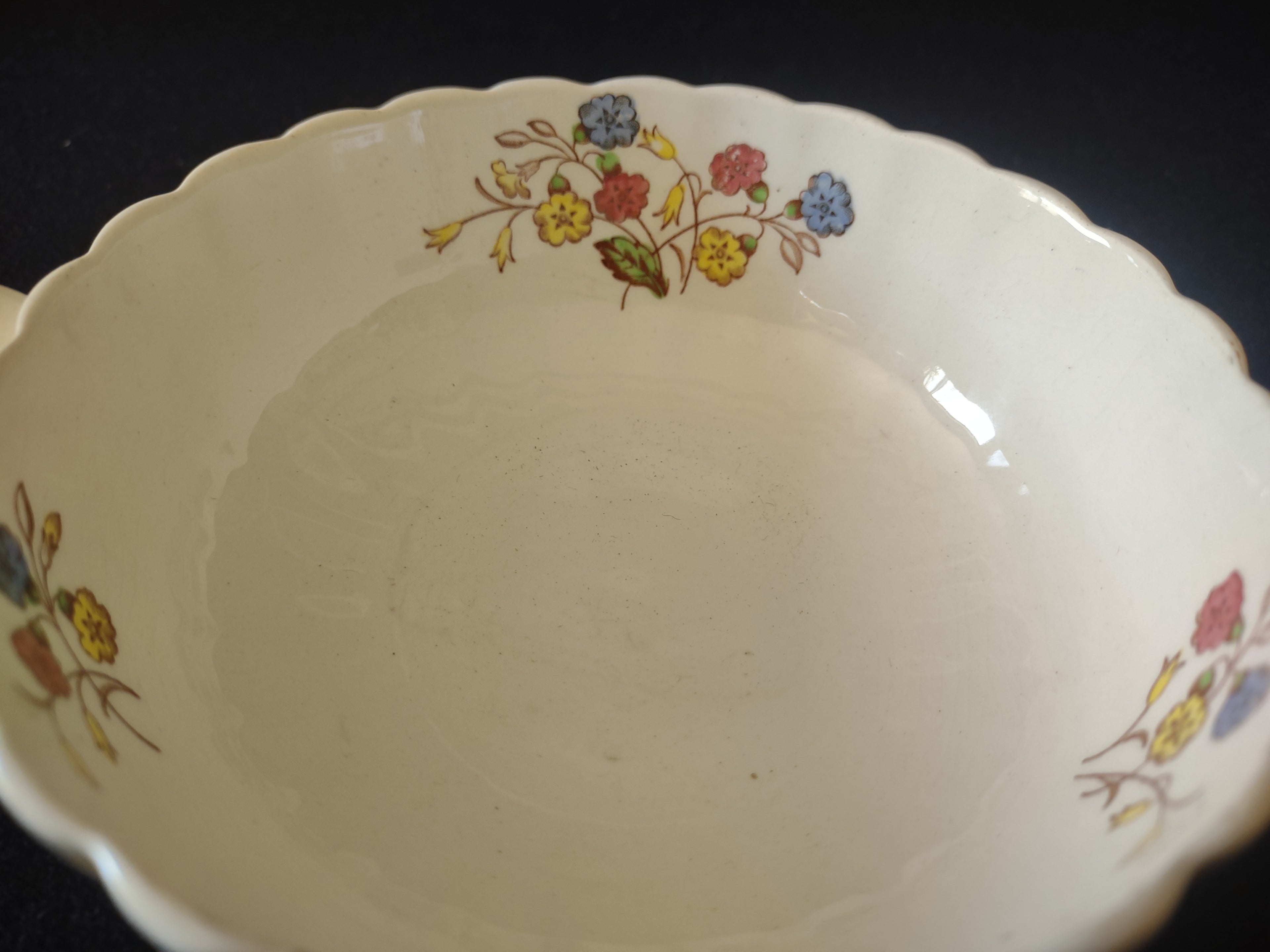 Vintage Spode English Countryside Cowslip Cream Soup Cup Ironstone (lot 5782)