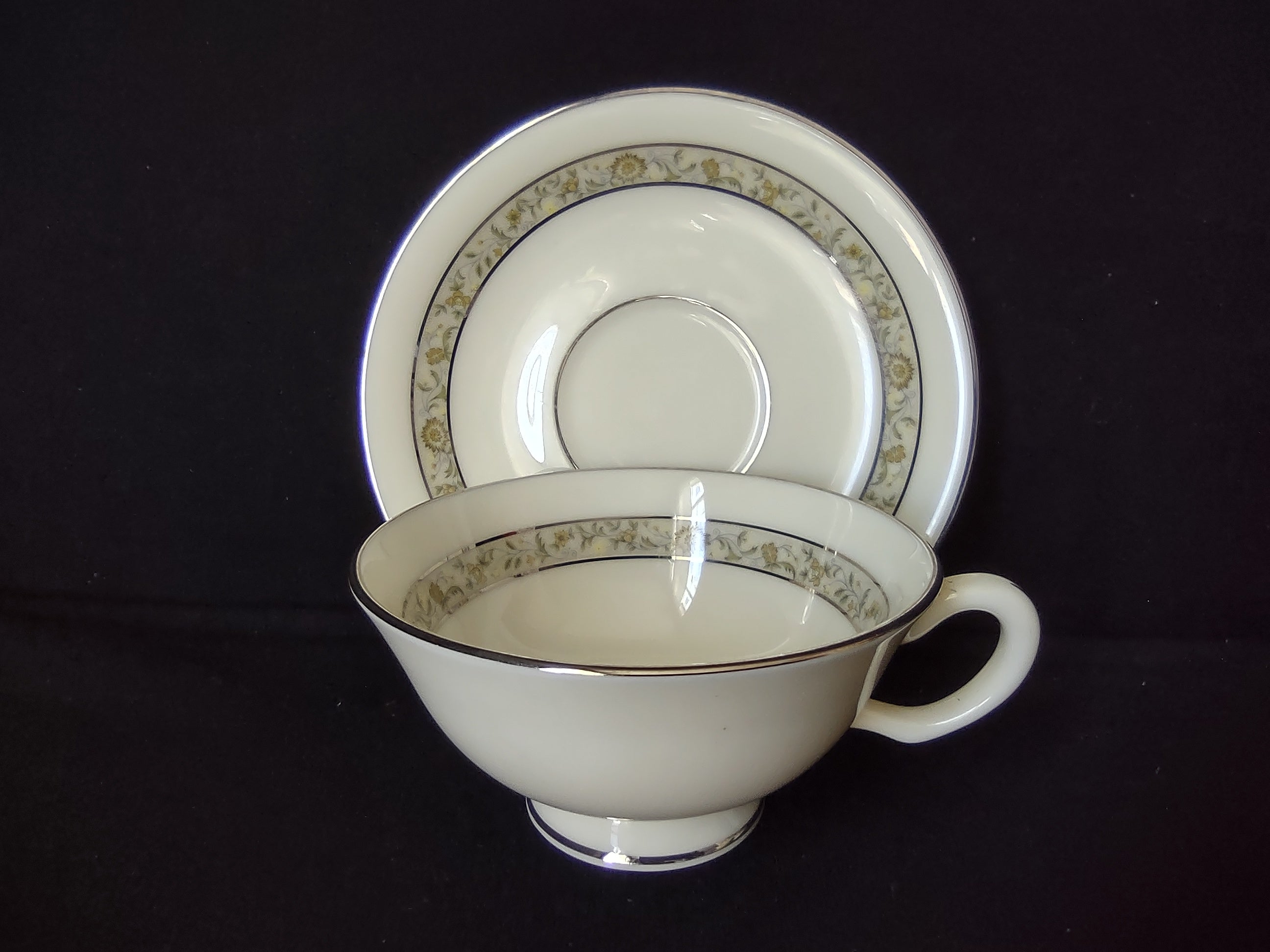 Vintage Lenox Springdale Tea Cup with Saucer (lot 1808)