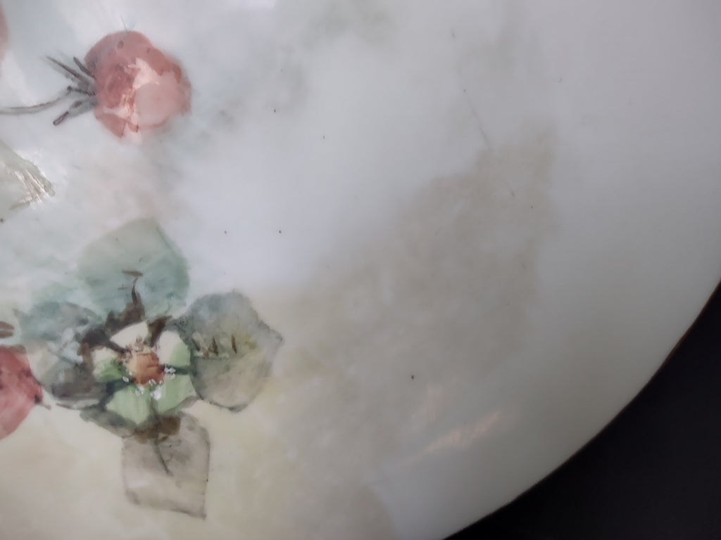 TV Limoges France Cabinet Strawberry Design 9-1/2" Plate (lot 1113)