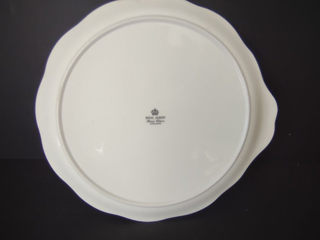 Set of 4 Royal Albert Dessert Plate White Gold Rim (lot 434)