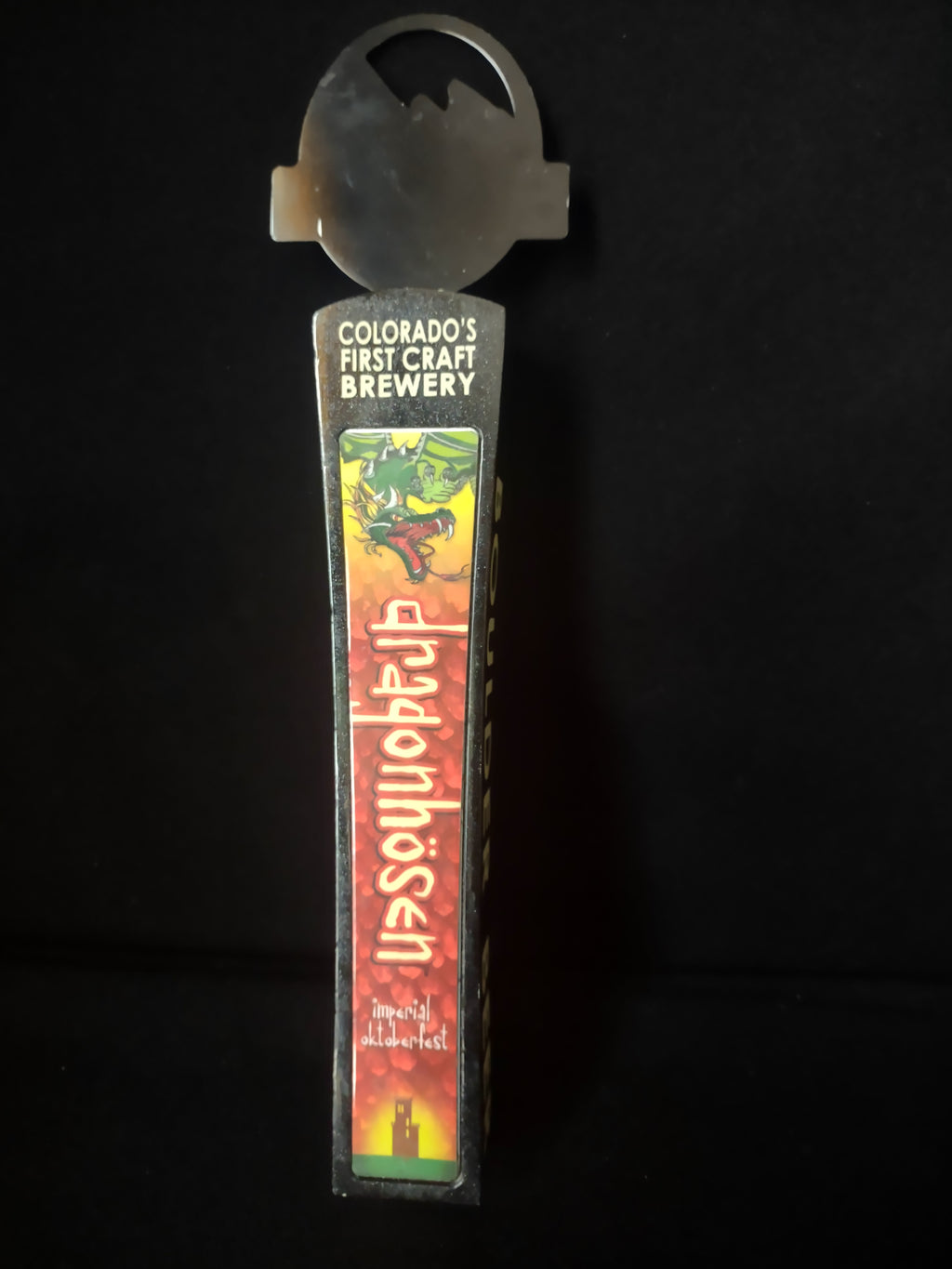 Boulder Colorado Dragonhosen Imperial Octoberfest Beer Tap Handle (lot 1728)