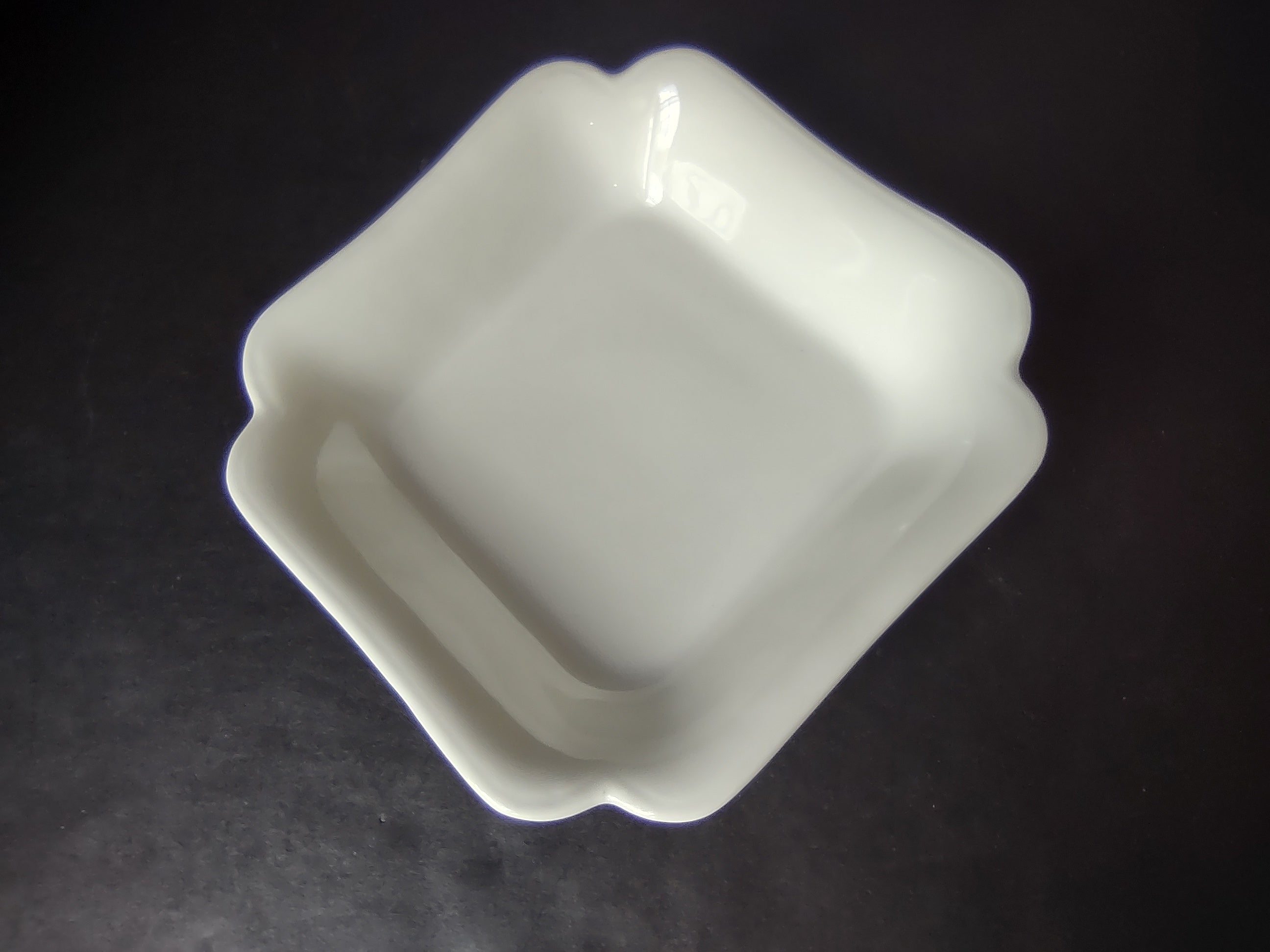 Haviland France Limoges Small Square Bowl 5-1/4" Plain White (lot 1016)