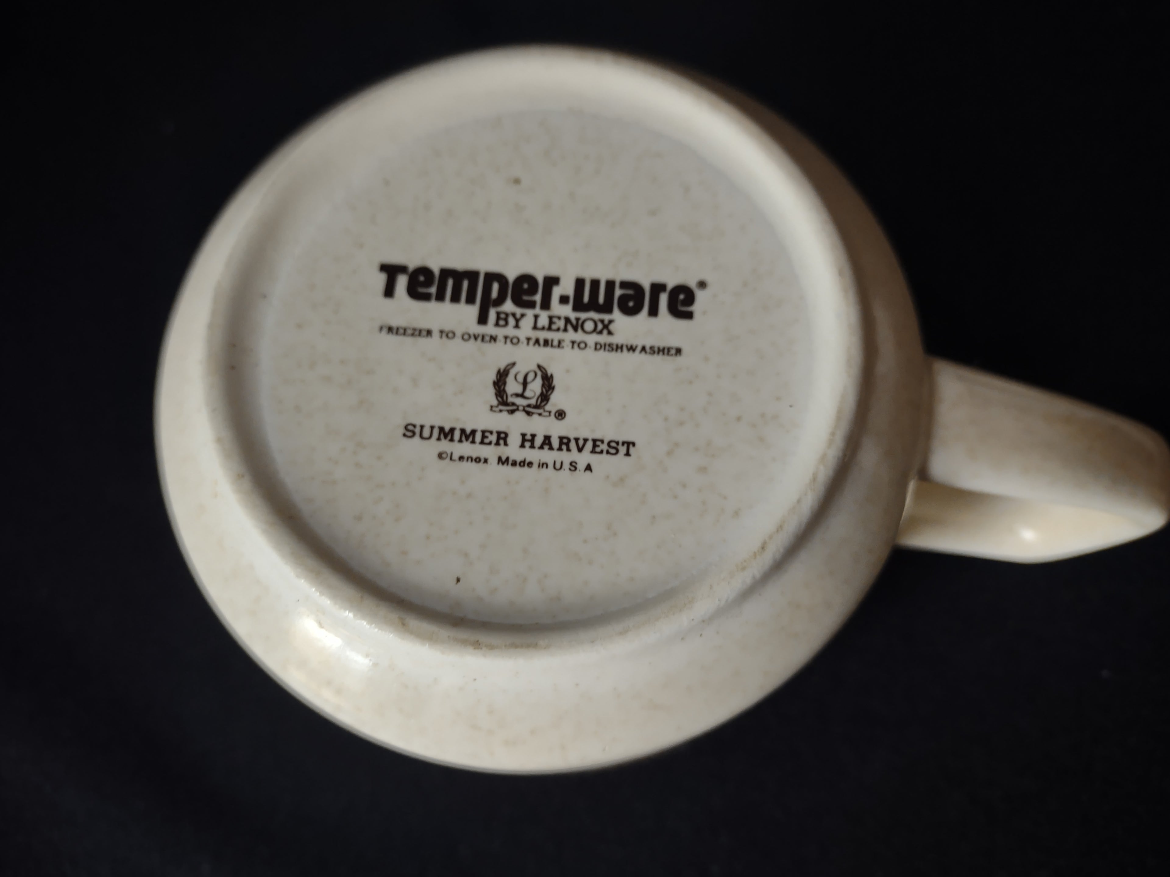 Vintage Lenox Creamer Temper-Ware Summer Harvest (lot 1838)