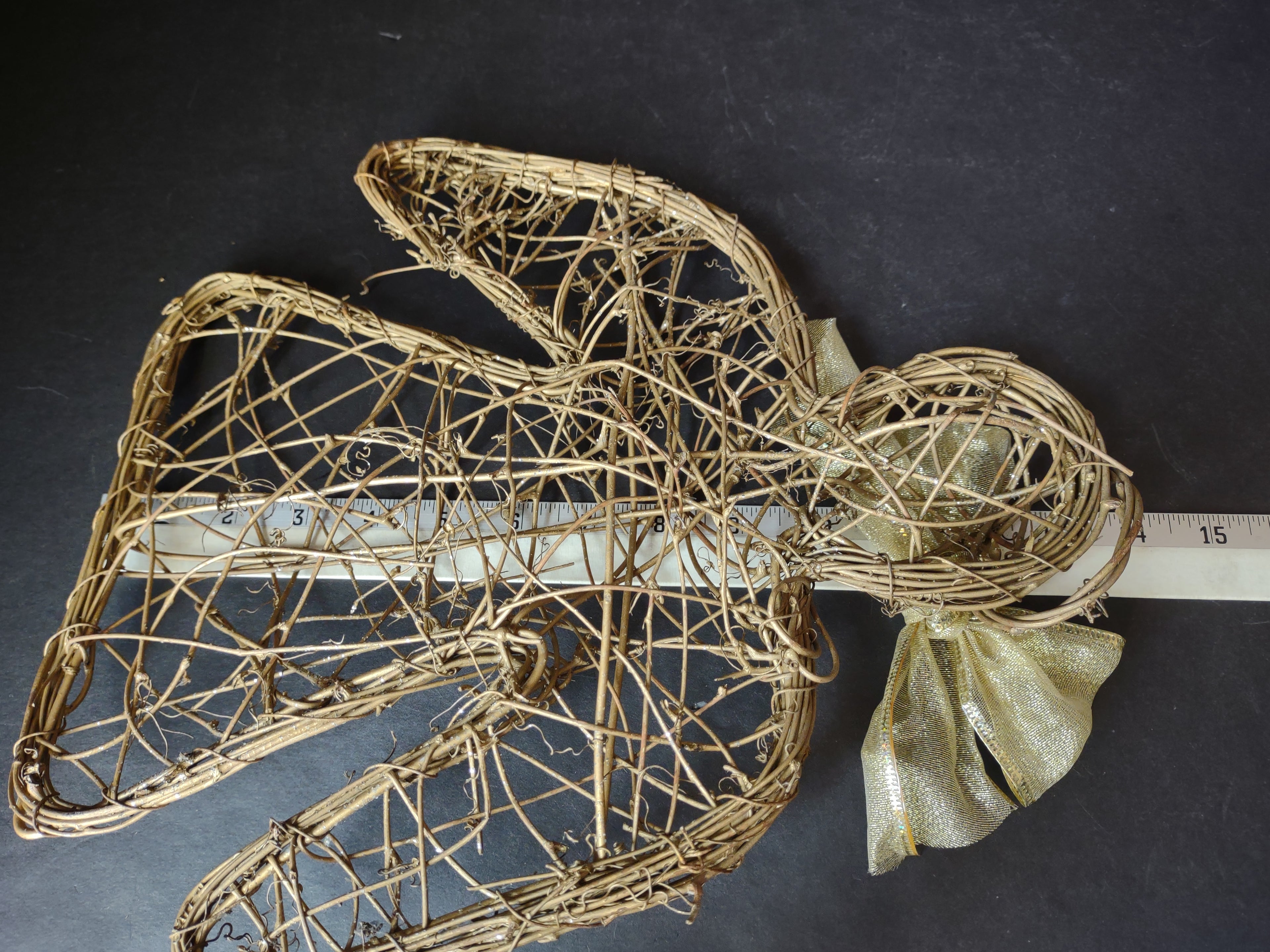 Set of 2 Angels Twine Golden Sparkly 13" (lot 1625)