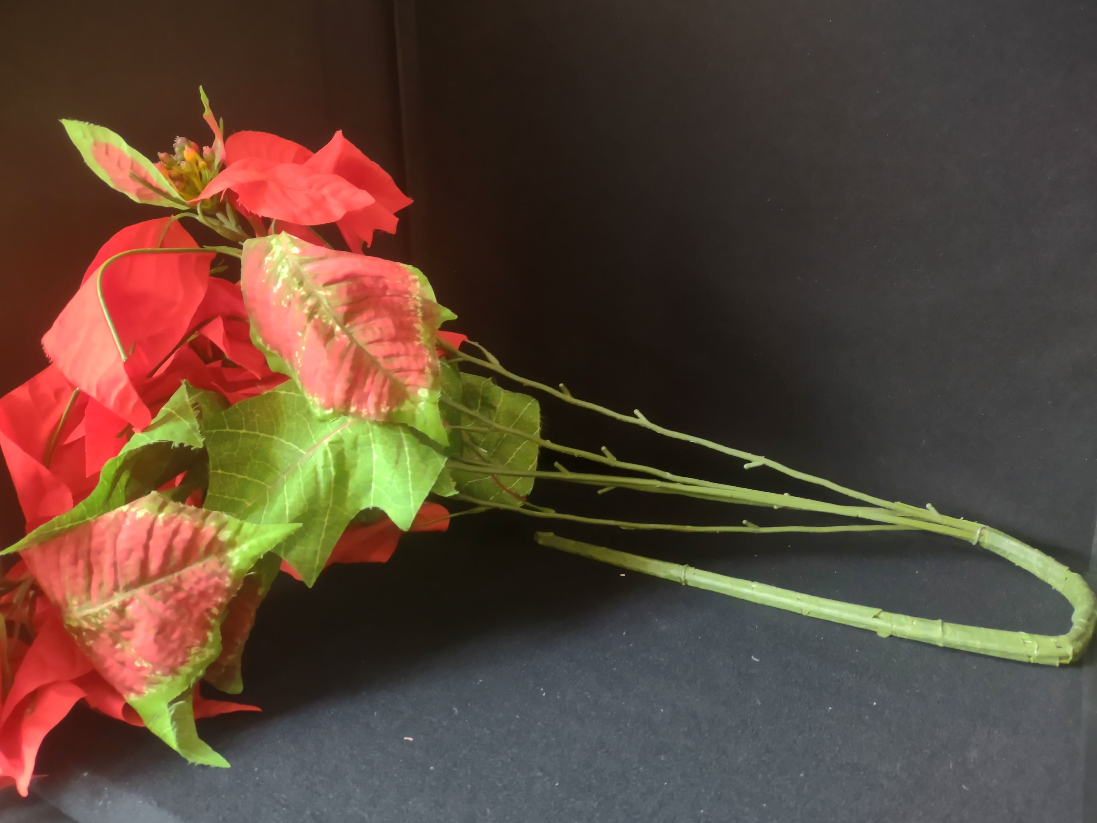Christmas Lot Poinsettia Garland Candle Wreath x 2 Bouquet (lot 1721)