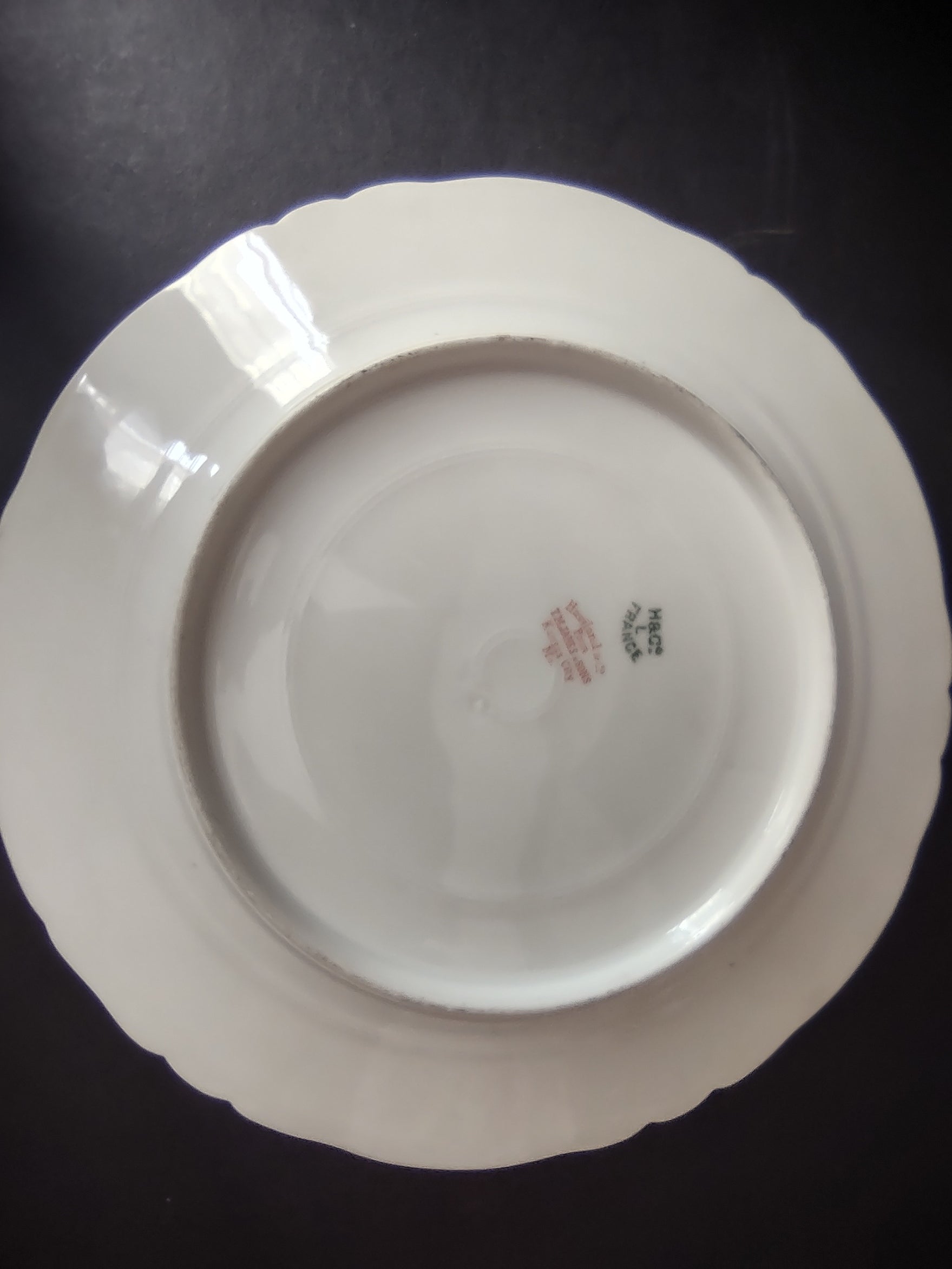 Haviland Limoges Blue Red Flower Luncheon Plate T.M. James & Sons (lot 953)