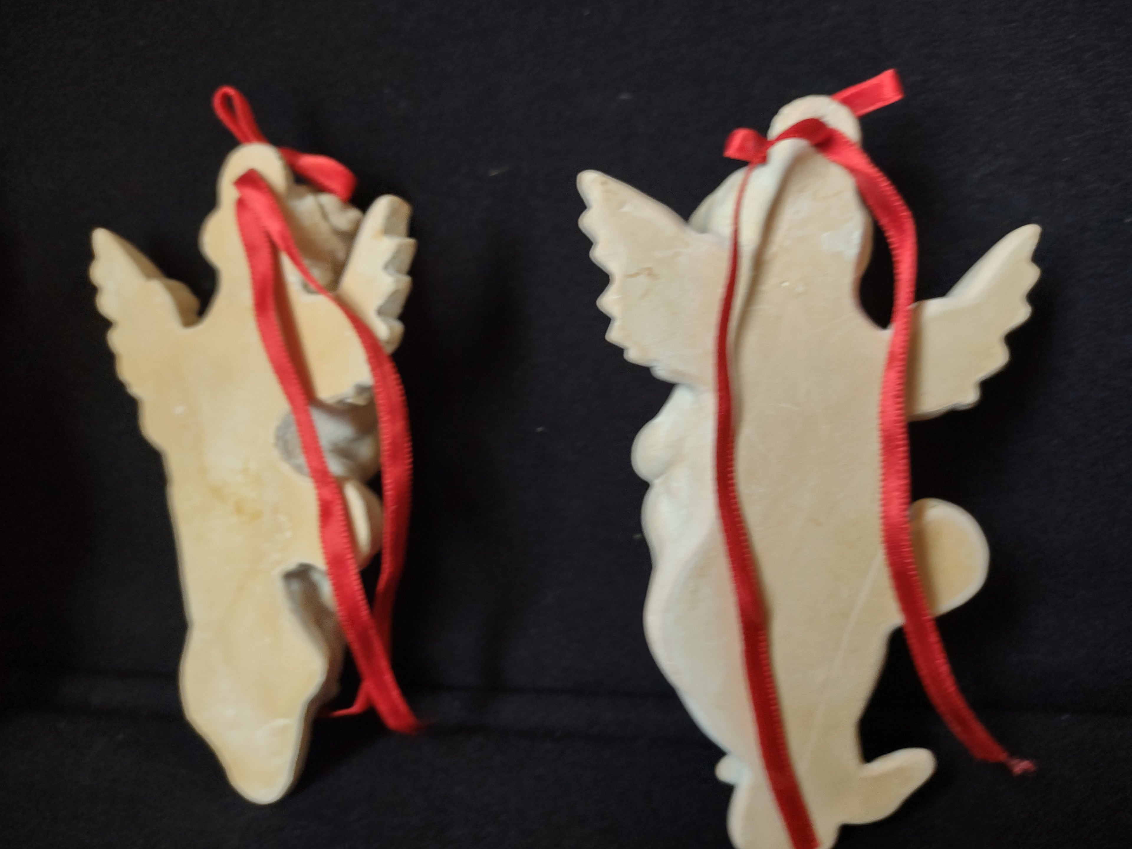 Set of 3 Terracotta Angel Cherub Christmas Tree Ornament (lot 1647)