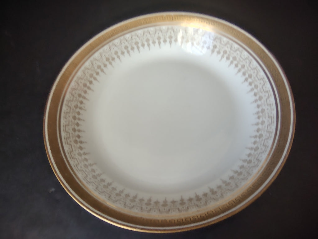 Delinieres Haviland Limoges Cream Soup Bowl Gold Black Decor (lot 1069)