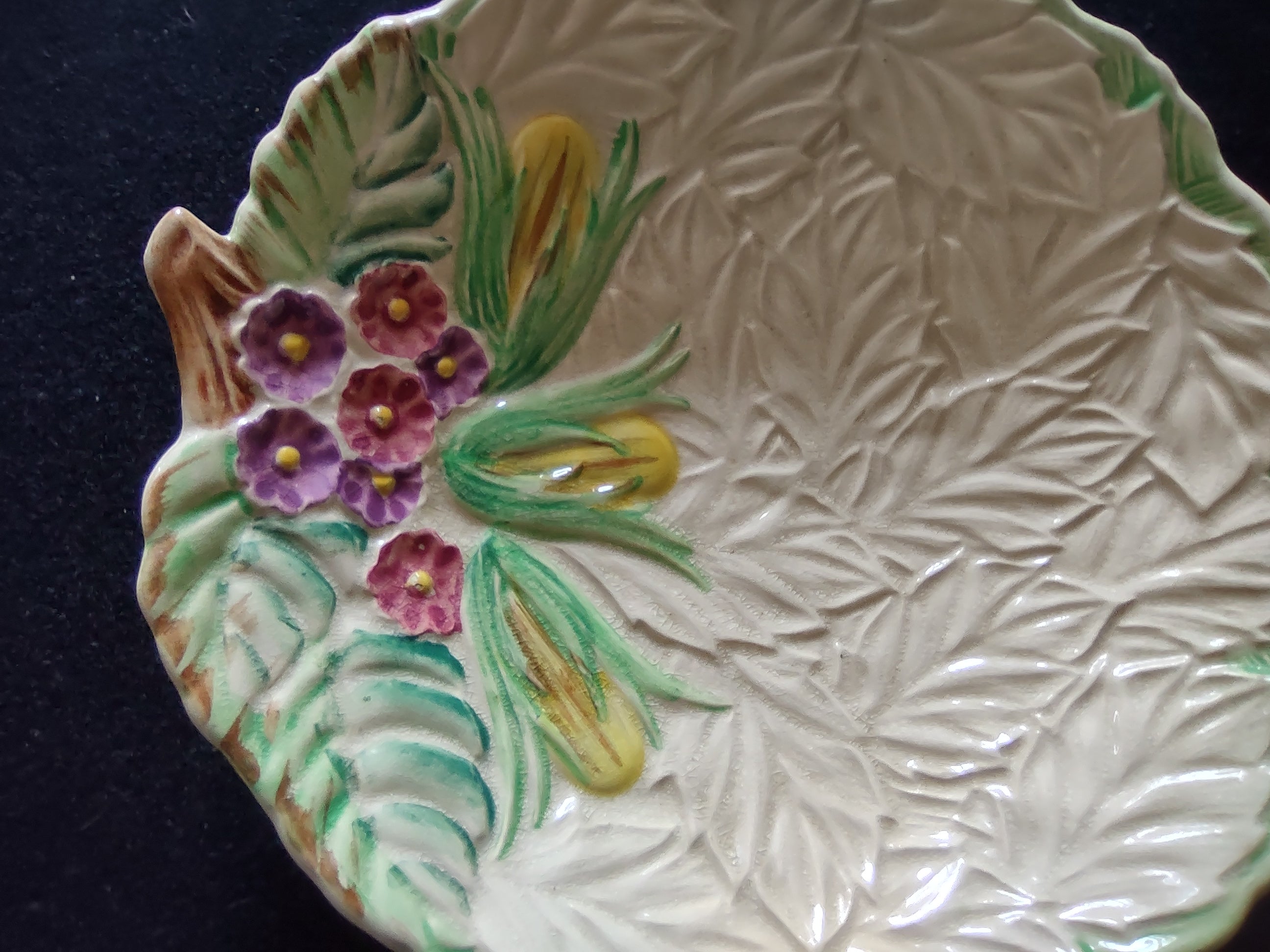 Vintage Wade Heath England Shallow Bowl Earthenware CRAZING (Lot 5814)