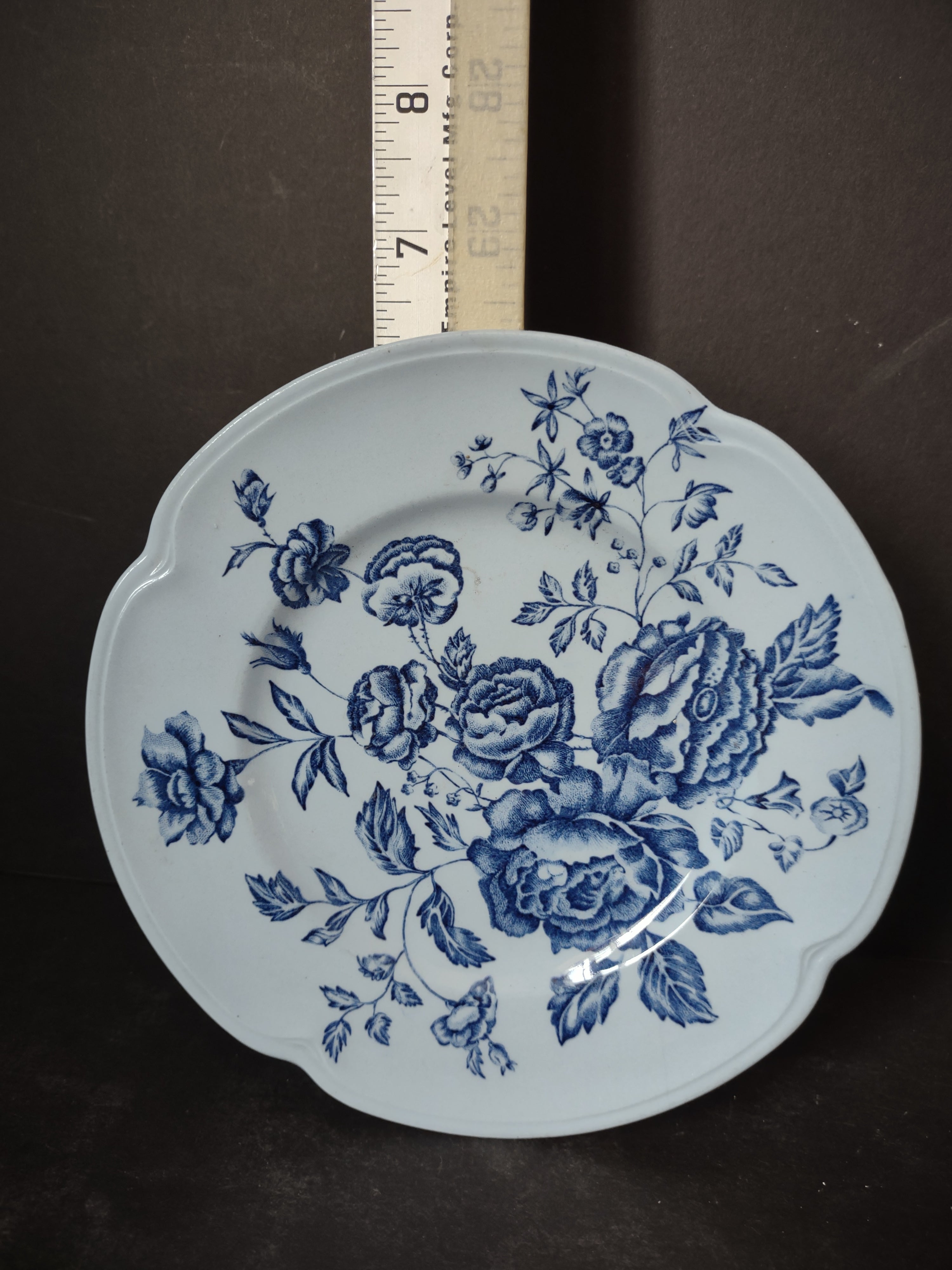 Vintage Ironstone Elizabeth Blue England Johnson Bros Bread Plate x 4 (lot 5553)