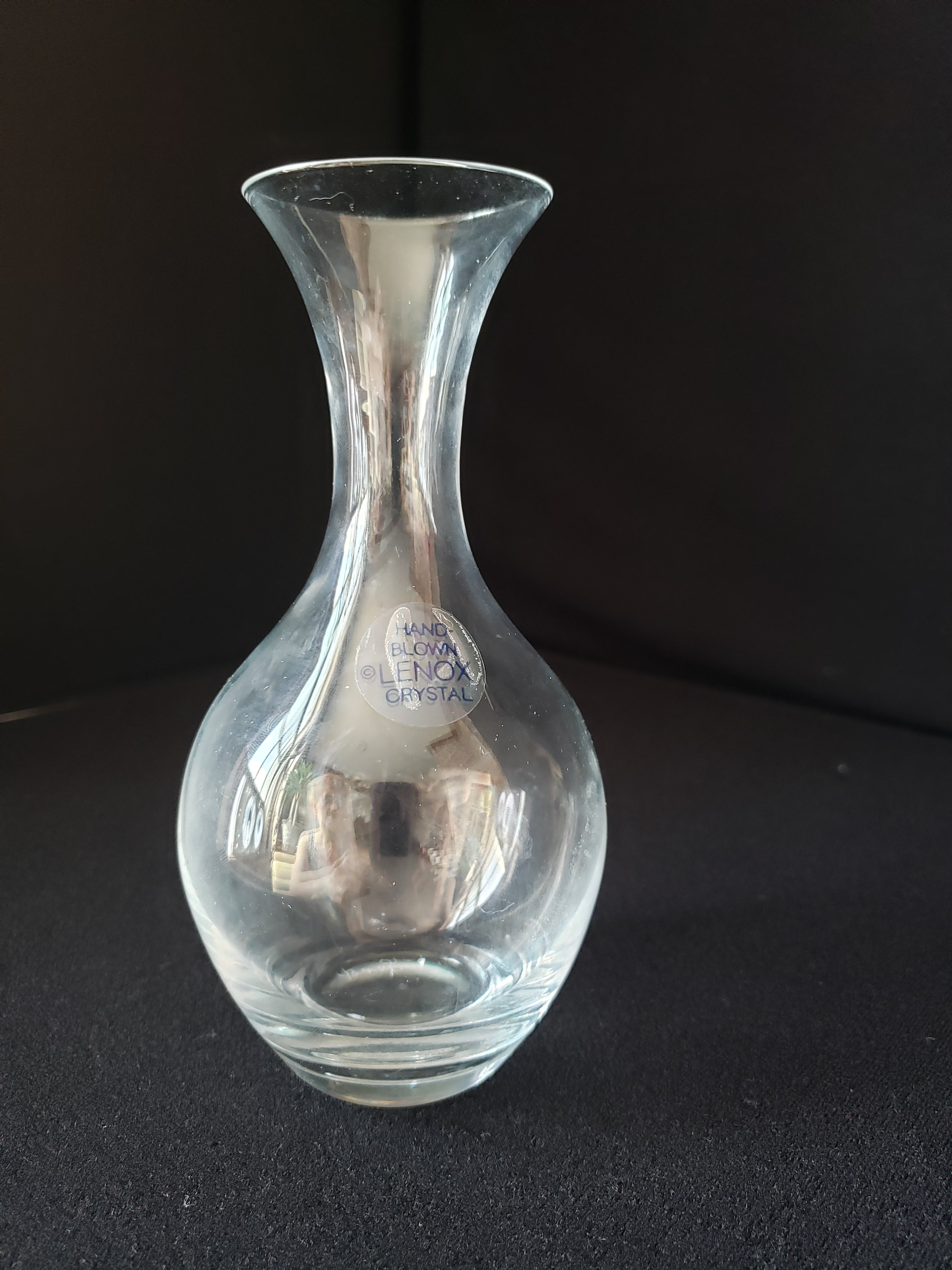 Vintage Crystal Vase Lenox Hand Blown 6-1/2" (lot 2051)