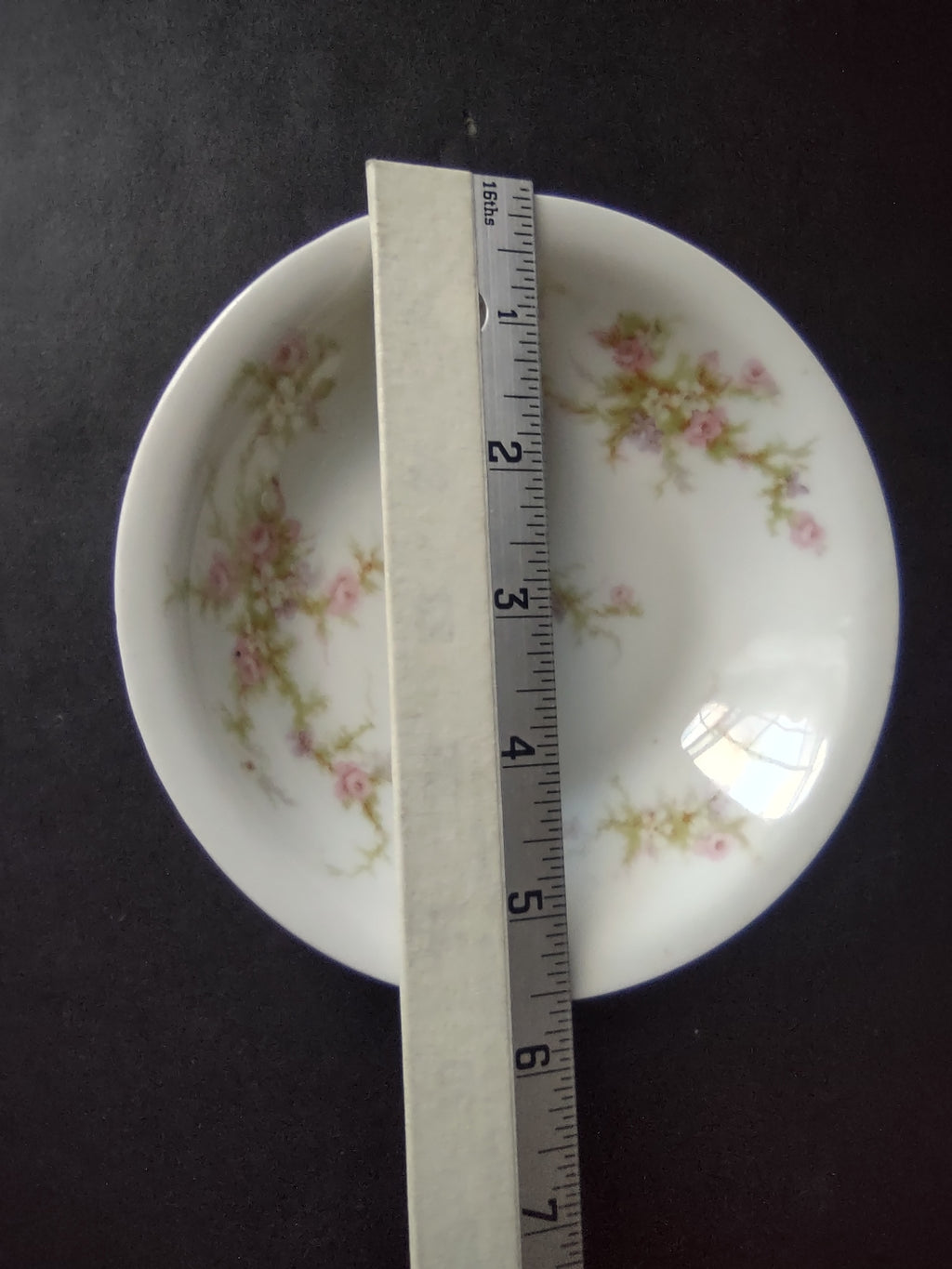 Haviland Limoges 8 x Small Bowl Rose White Purple Flower Moss (lot 900)
