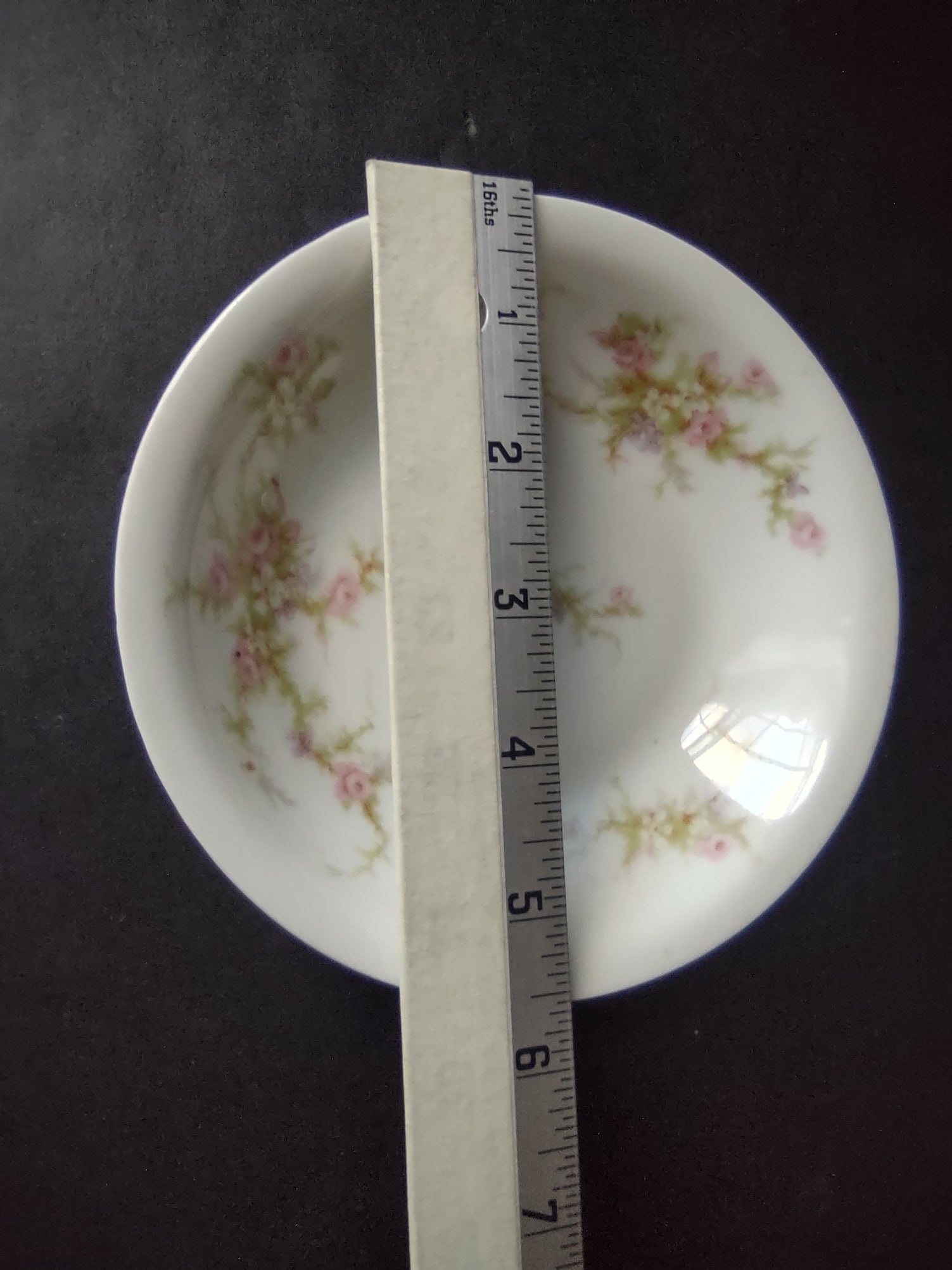 Haviland Limoges 8 x Small Bowl Rose White Purple Flower Moss (lot 900)