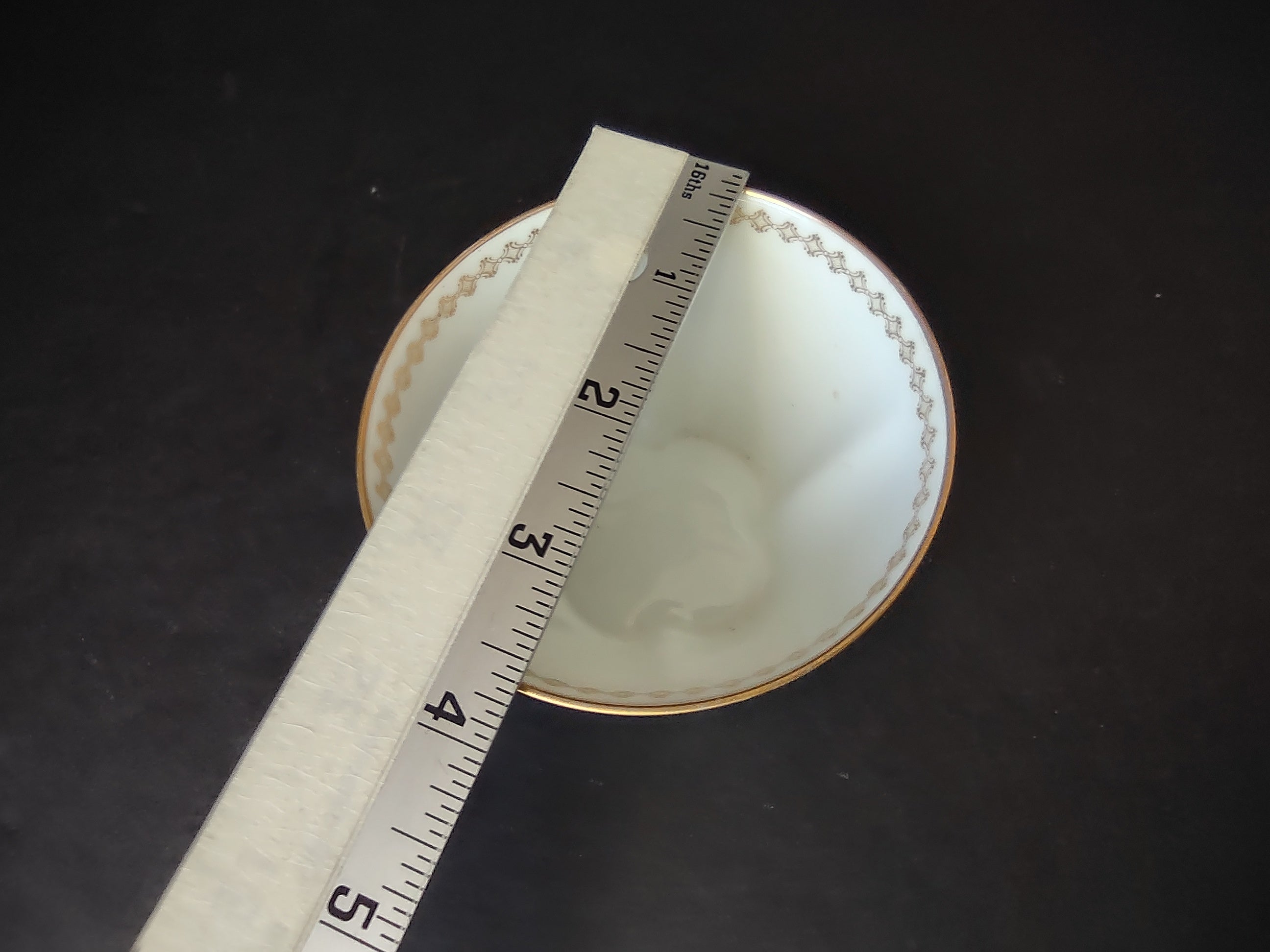 Haviland France Limoges Shamrock Cup ONLY White Green Gold (lot 1111)