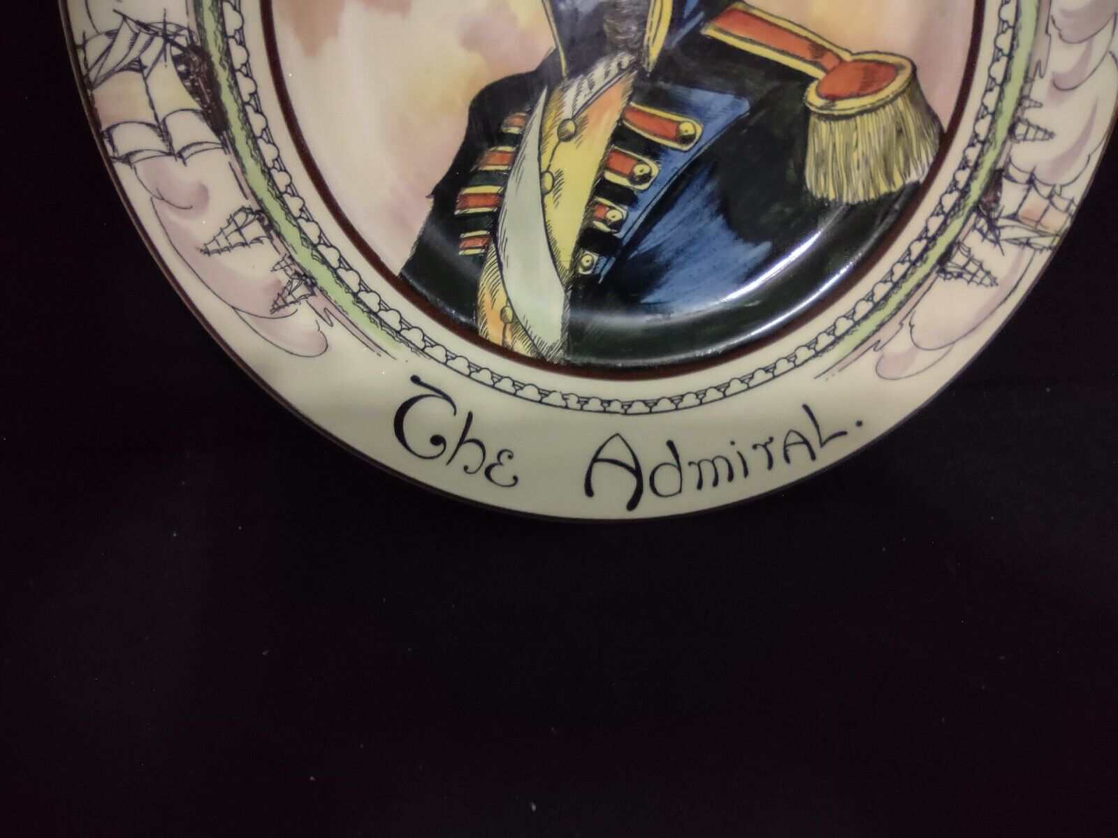 079 Vintage Collectible Royal Doulton The Admiral Plate 10-1/2"