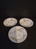 Haviland Limoges France 3 x Bread Butter Plate Gold Handles Red Blossoms lot 557