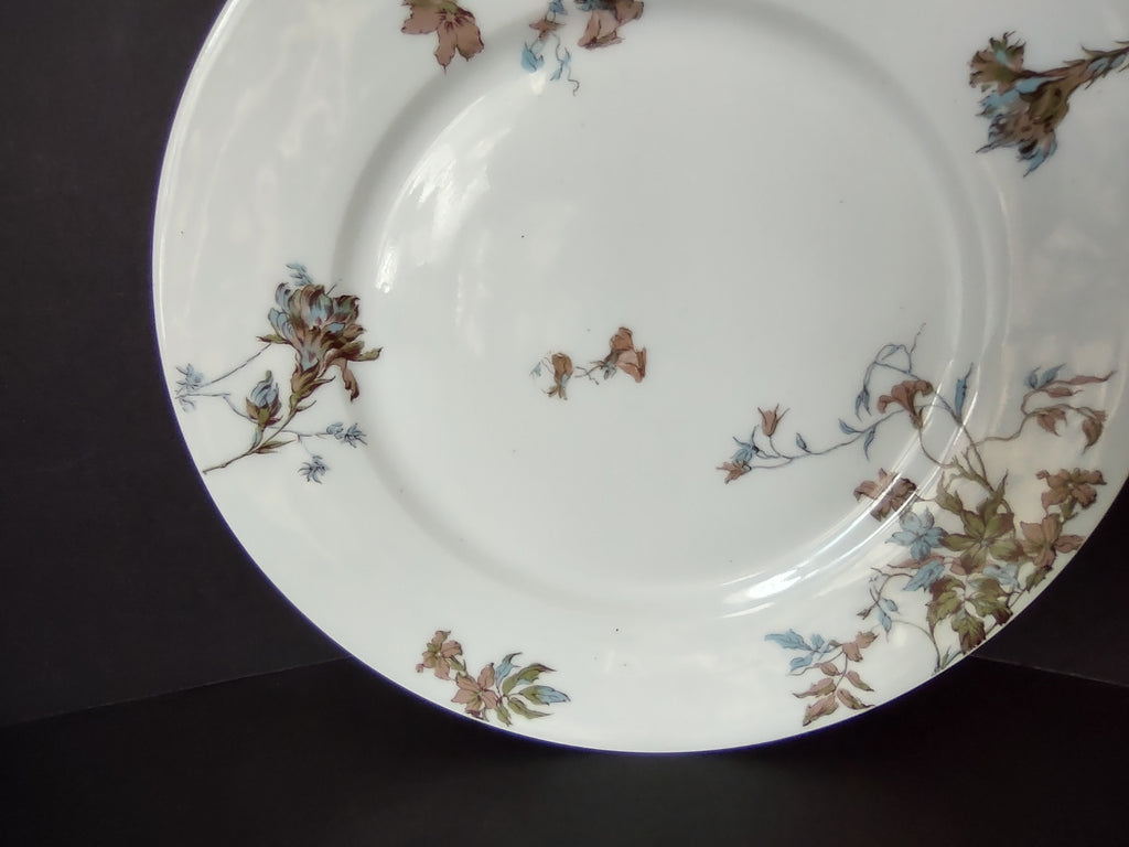 Depose Haviland Limoges Pink Brown Cornflower Luncheon /Salad Plate (lot 968)