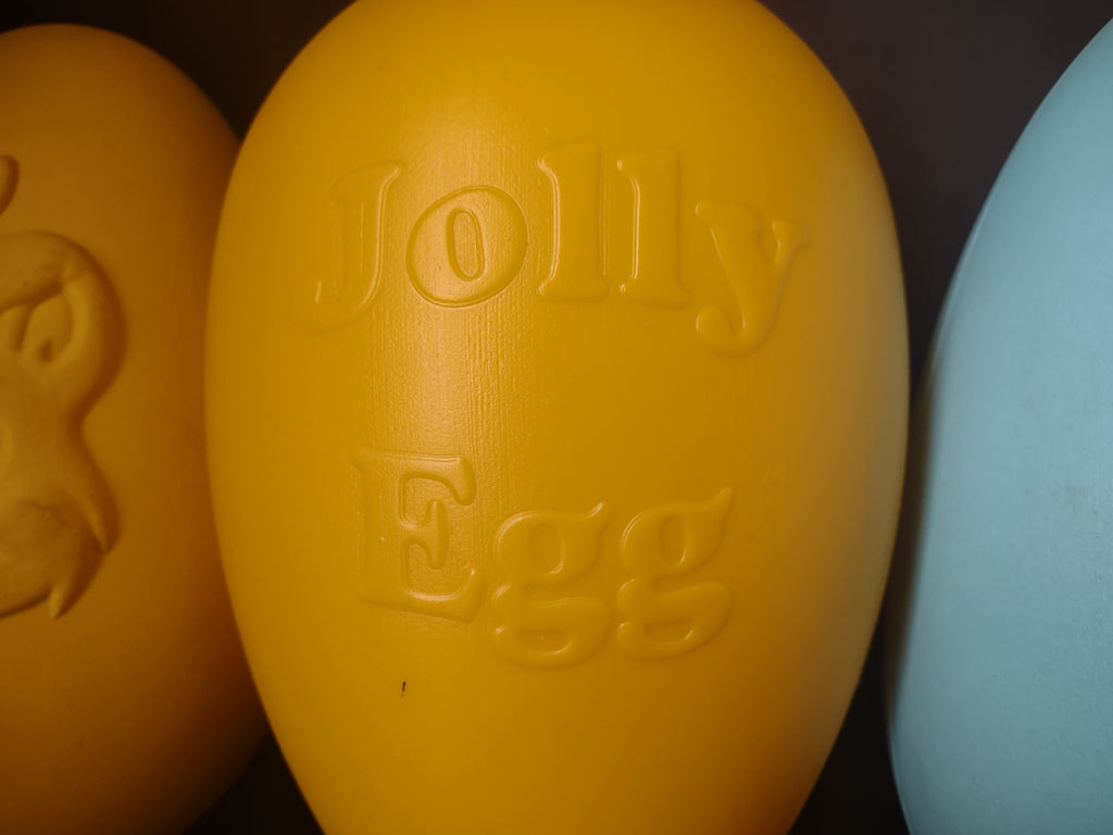 Vintage Blow Mold Easter Egg Blue Yellow with Bunny 12" (lot 1473)