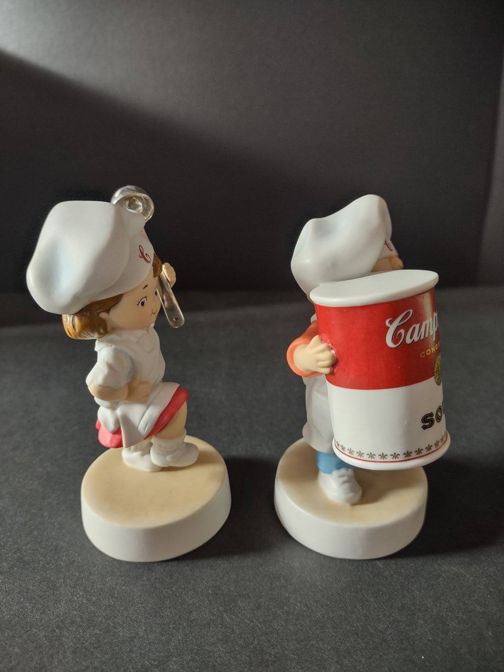 Vintage 2003 Campbells Boy Girl Porcelain Collector Figurines Set Of 2 (Lot 4733