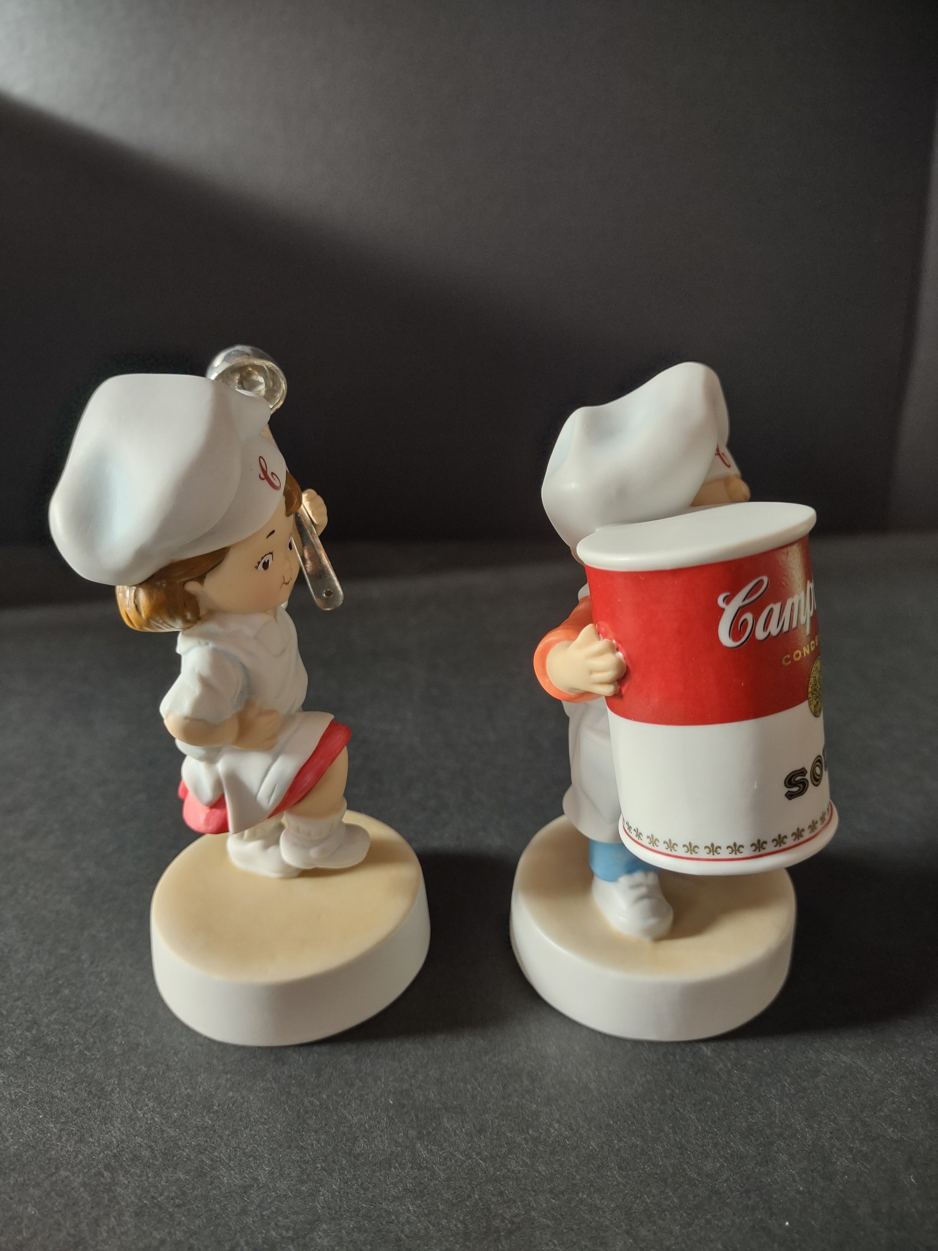 Vintage 2003 Campbells Boy Girl Porcelain Collector Figurines Set Of 2 (Lot 4733