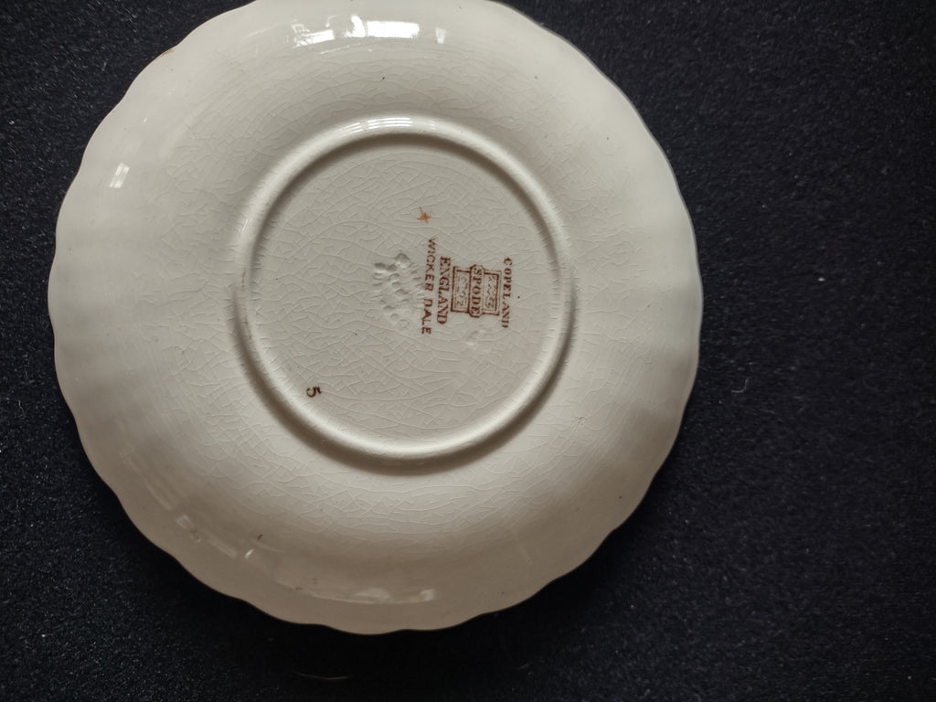 Vintage Copeland Spode Saucer Wicker Dale Floral (Lot 5665)