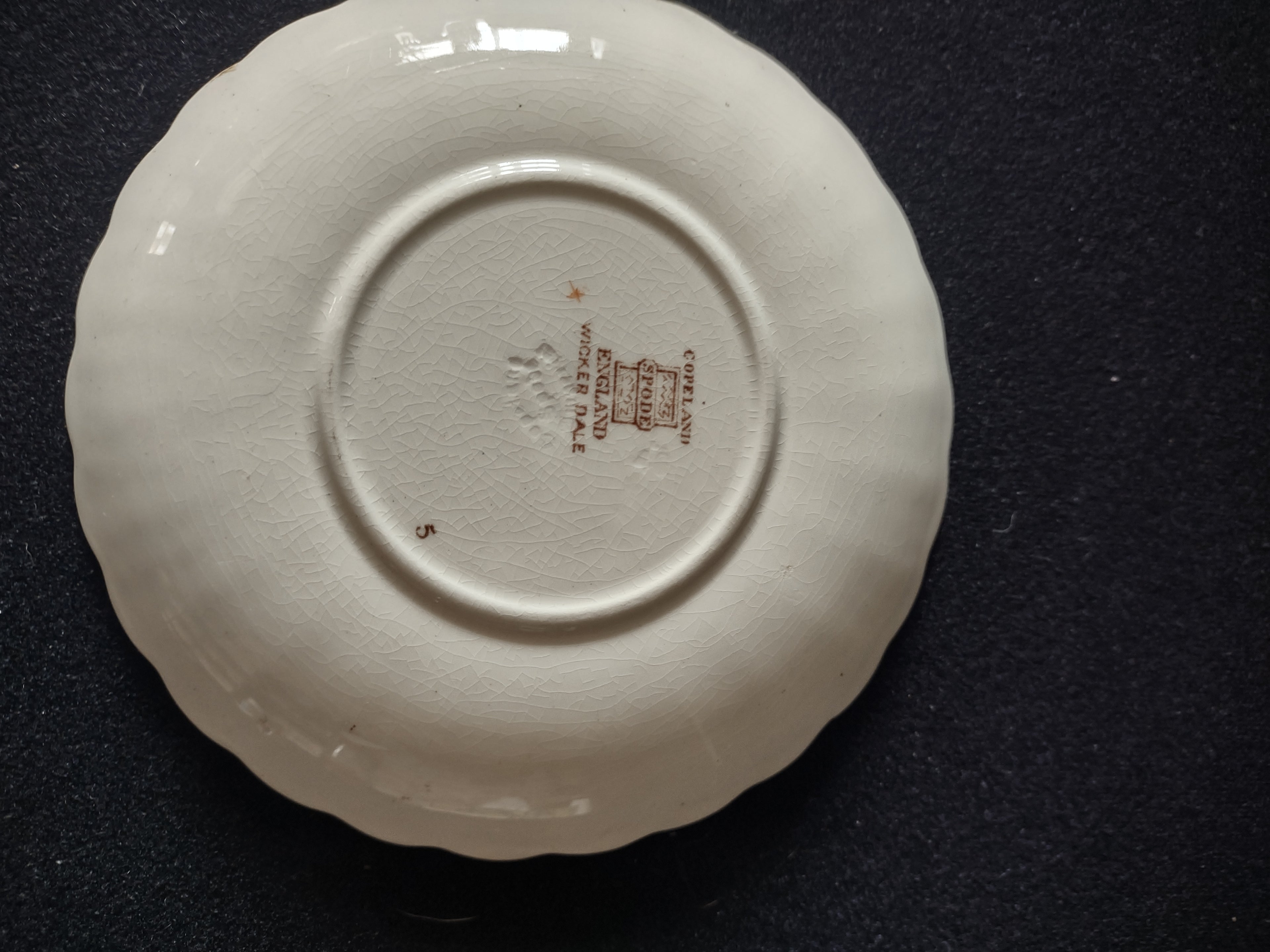 Vintage Copeland Spode Saucer Wicker Dale Floral (Lot 5665)