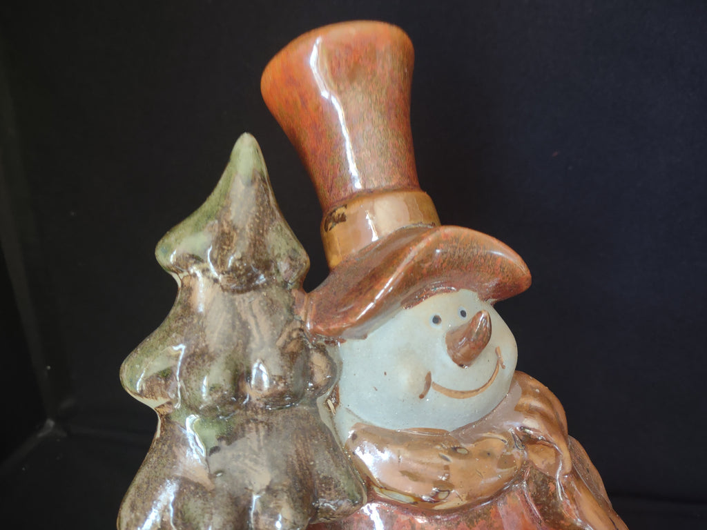 Ceramic Christmas Snowman Figurine 12" (lot 1707)