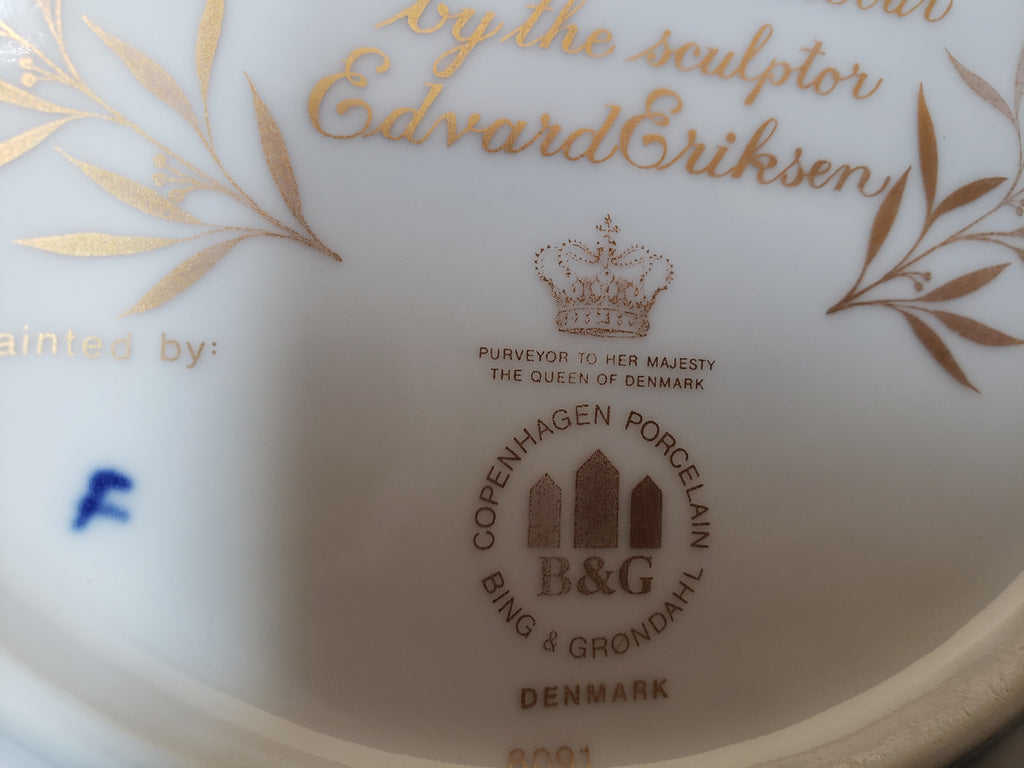 B & G Copenhagen Porcelain Wall Plate The Little Mermaid (lot 2198)