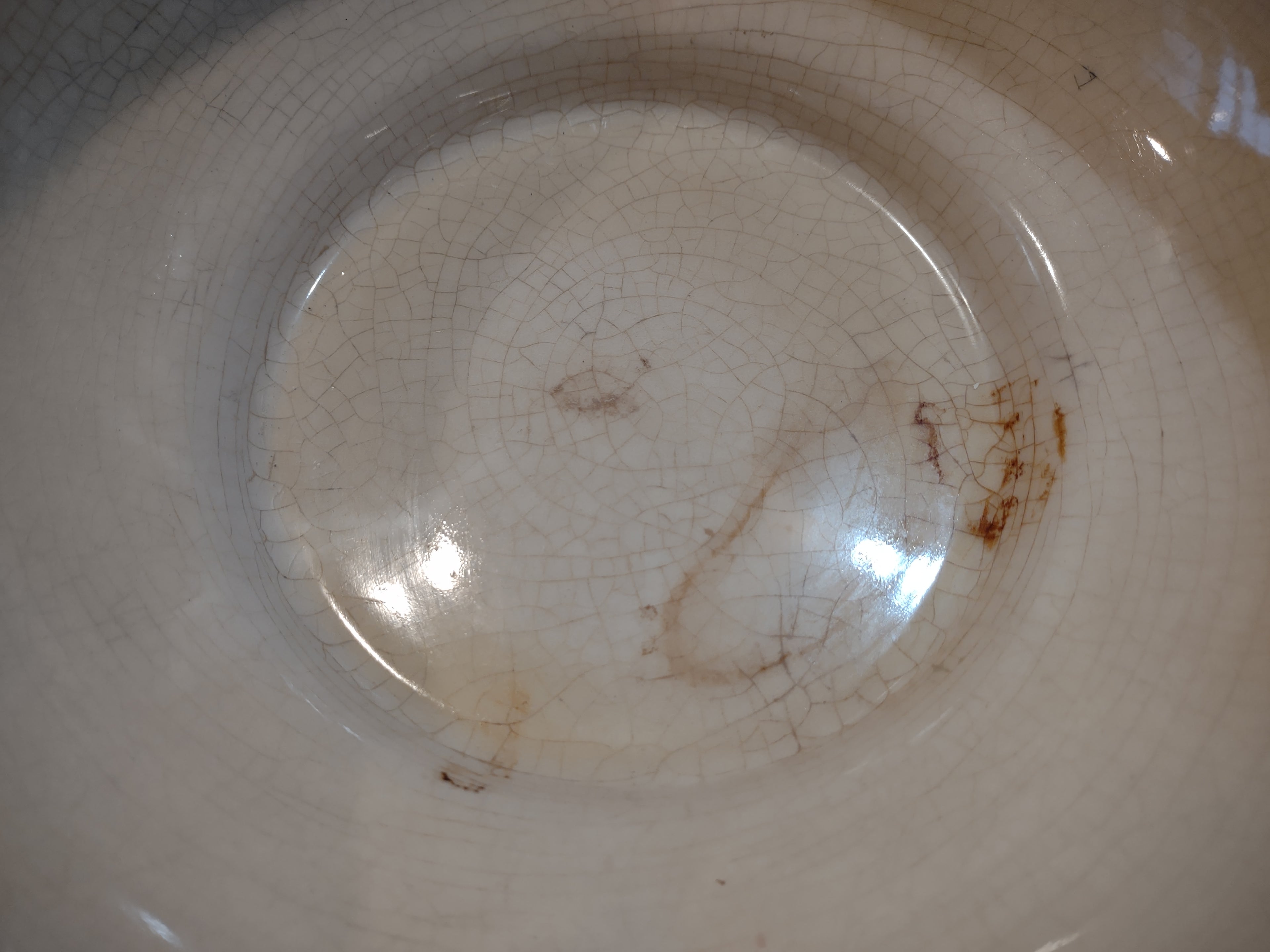 Vintage Roseville Ming Tree White 1949 MCM Pottery Ceramic Bowl 527-9 (lot 5364)