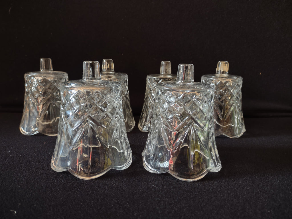 Vintage Homco Cambridge Cut Peg Votive Candle Holder x 6 (lot 5402)