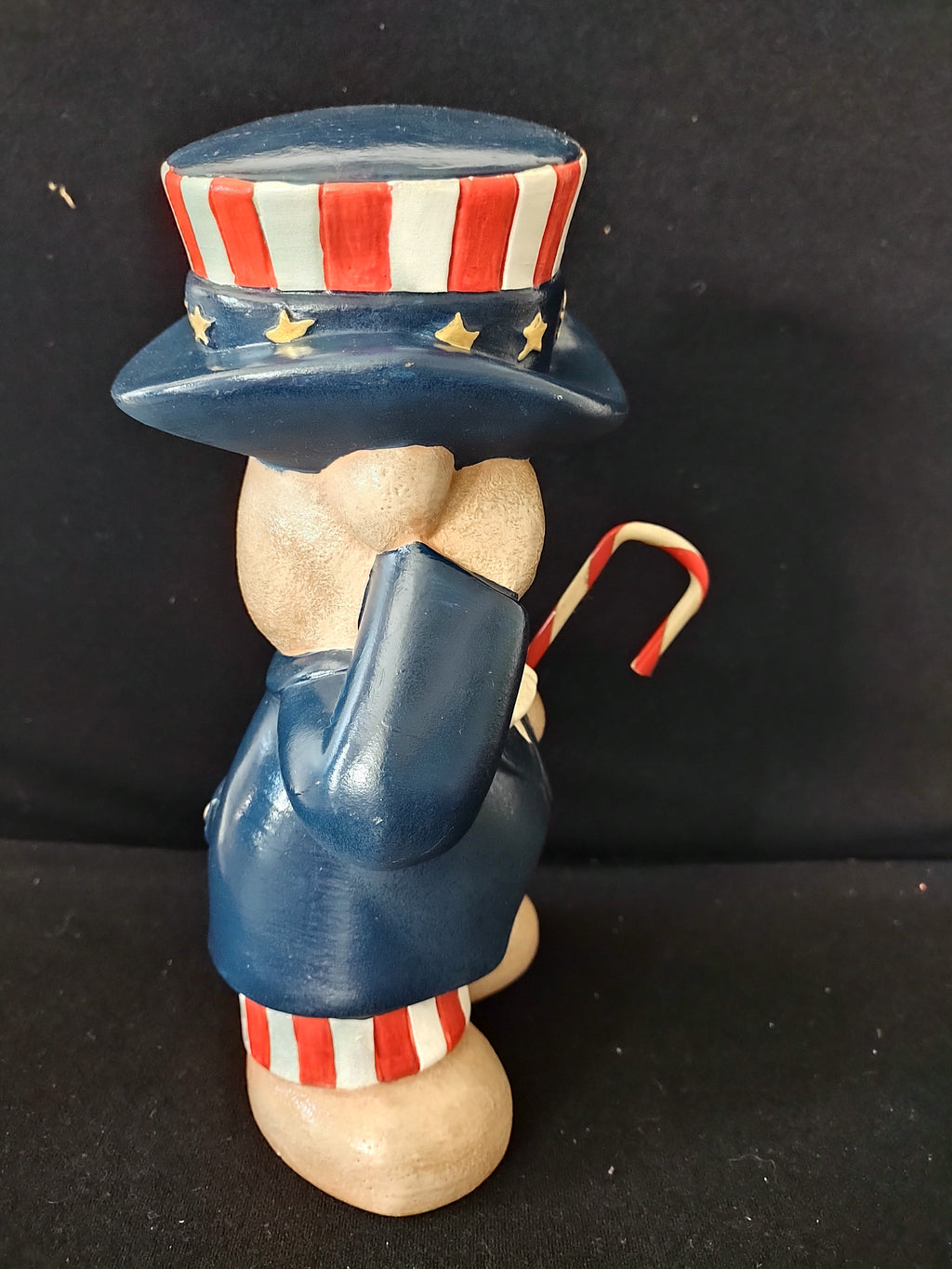 Vintage All American Christmas Ceramic Bear Candy Cane (Lot 3895)