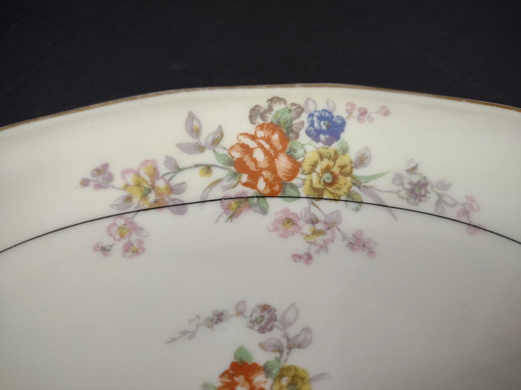 French Chic Haviland Limoges Yellow Jewel Small Serving Platter Floral (lot 818)