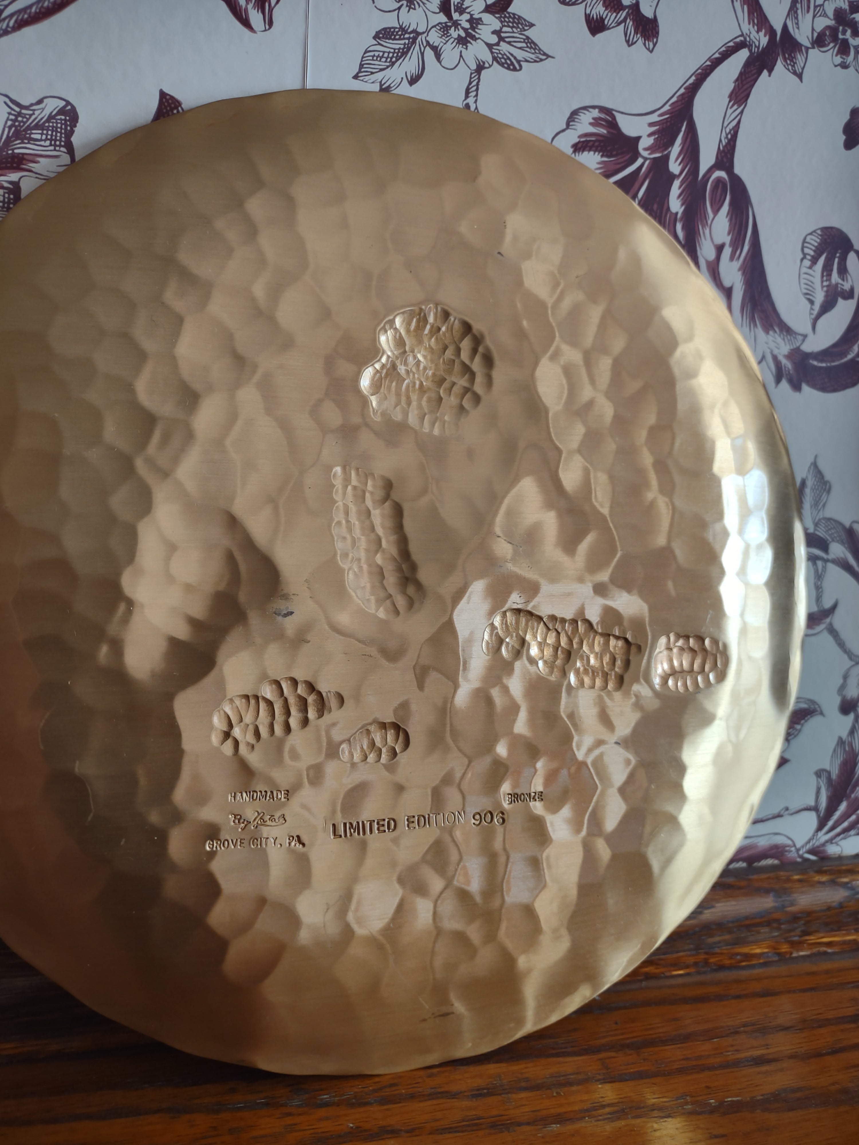 Vintage Plate Statue of Liberty Bronze Hammered Wendell August Forge (Lot 5723t)