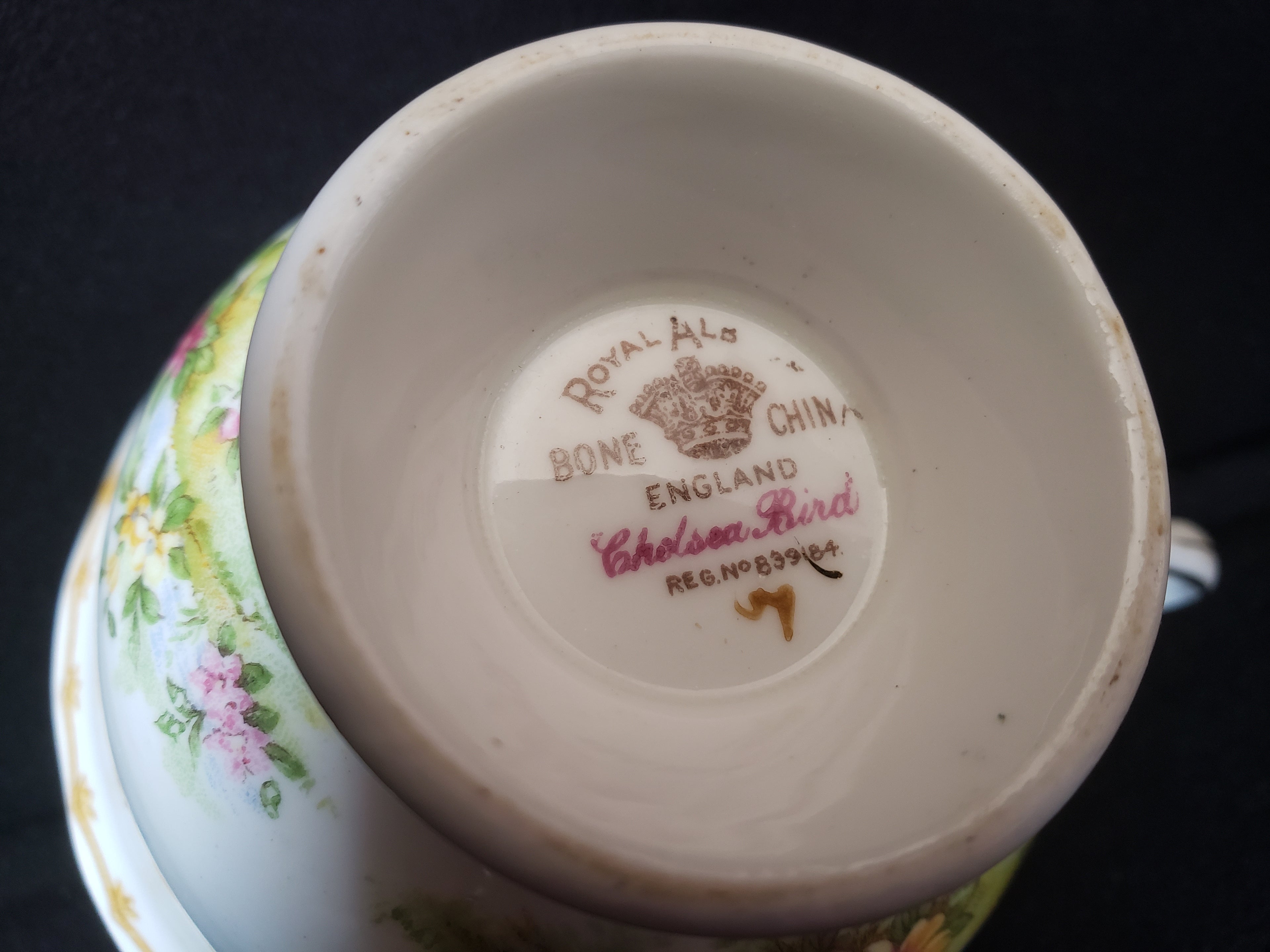 Vintage Royal Albert Bone China Chelsea Bird Tea Cup ONLY (lot 2023)
