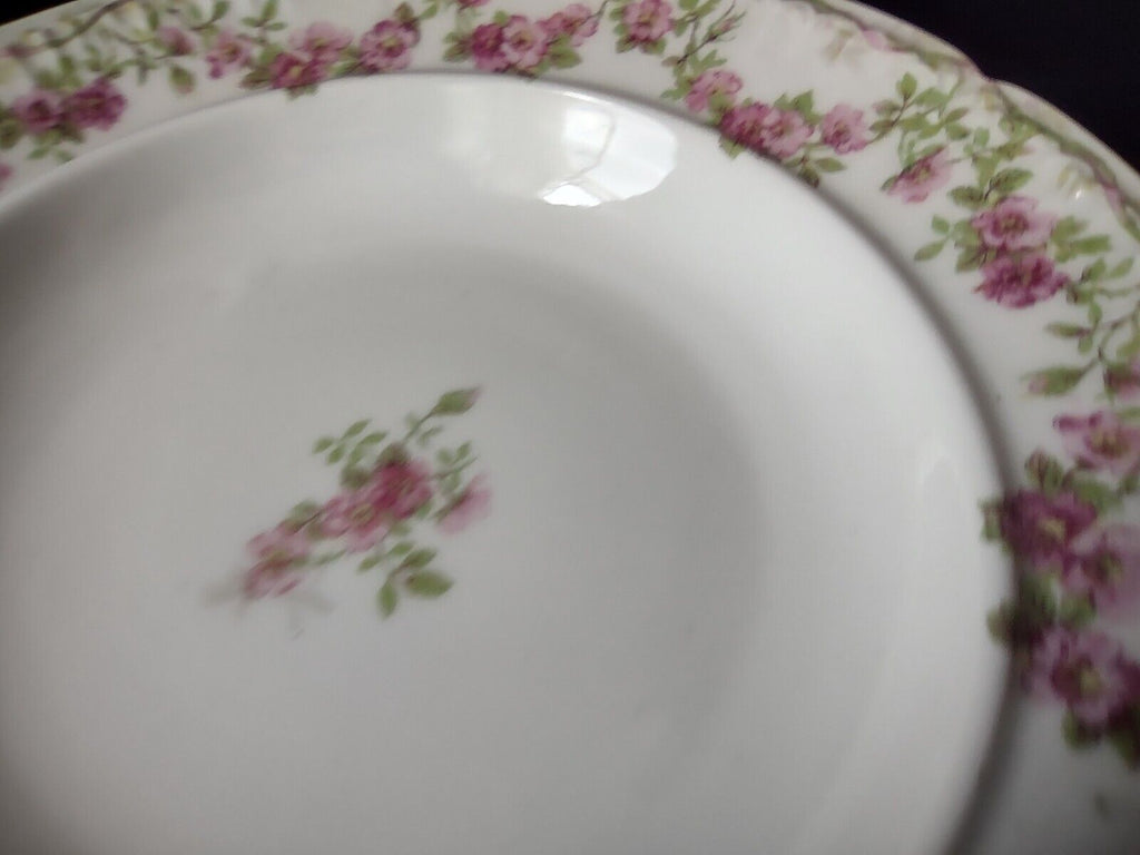 GDA Limoges Butter Dish NO LID Apple Blossom Garland Swag Ribbon (lot 749)