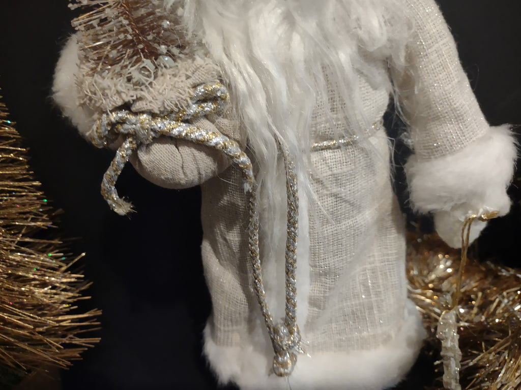 Christmas Holiday Set Graland 88" Santa 12" Tree 12" Gold Silver Color (lot 1265